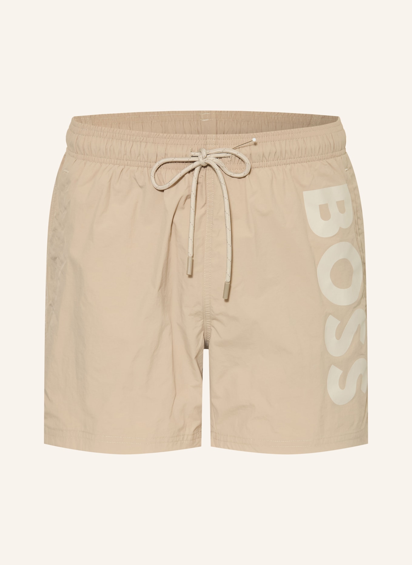 BOSS Badeshorts OCTOPUS: BEIGE / WEISS