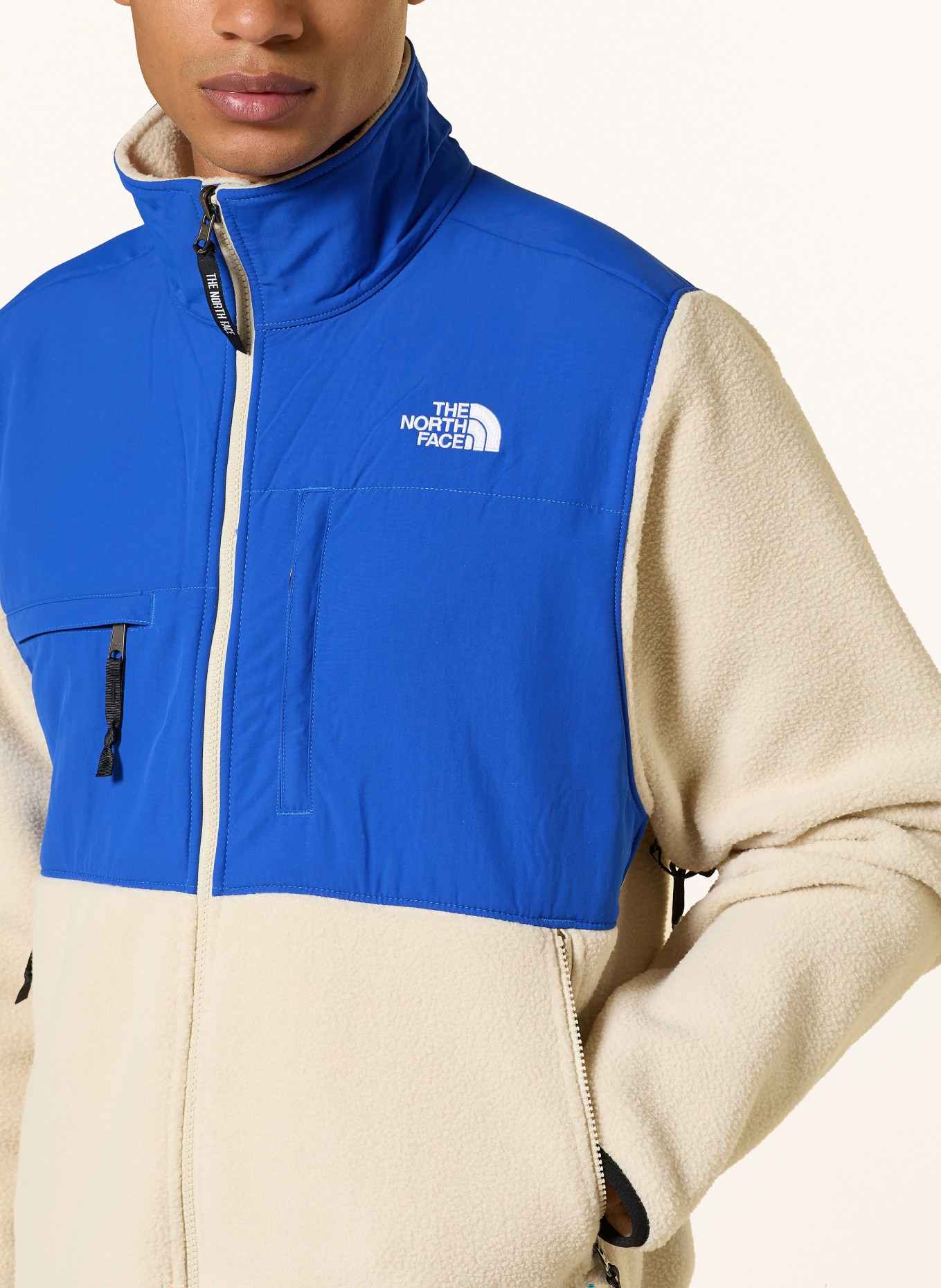 THE NORTH FACE Veste polaire DENALI en mélange de matières: CRÈME / BLEU