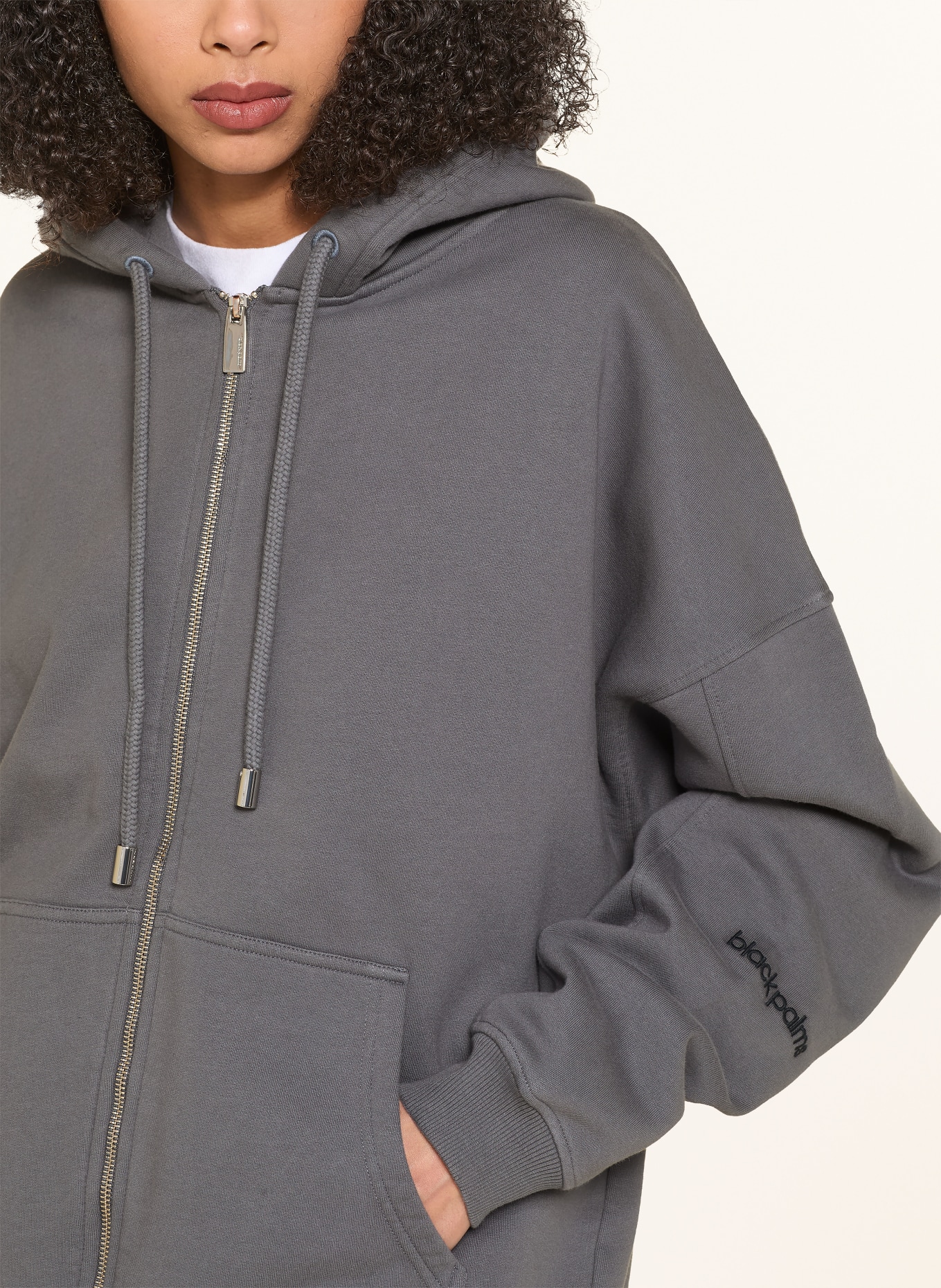 black palms Sweatjacke HONEY 2.0: DUNKELGRAU / SCHWARZ