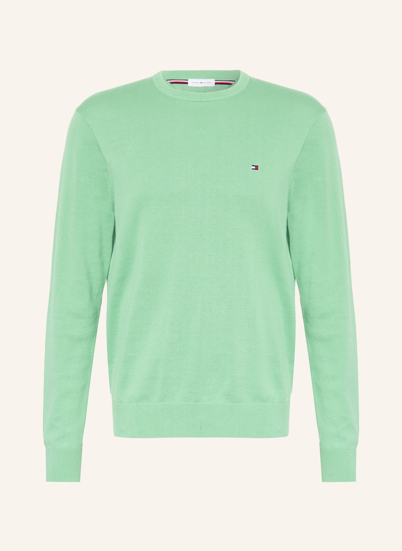 TOMMY HILFIGER Svetr: SVĚTLE ZELENÁ