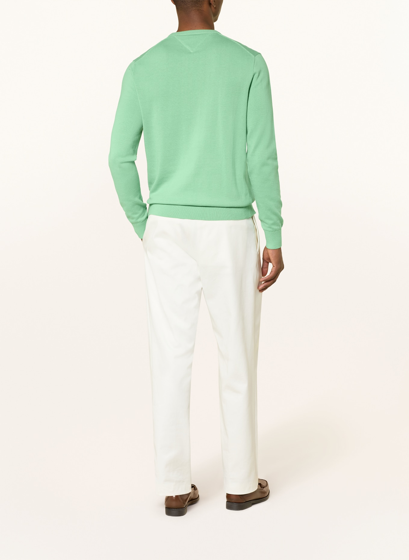 TOMMY HILFIGER Svetr: SVĚTLE ZELENÁ