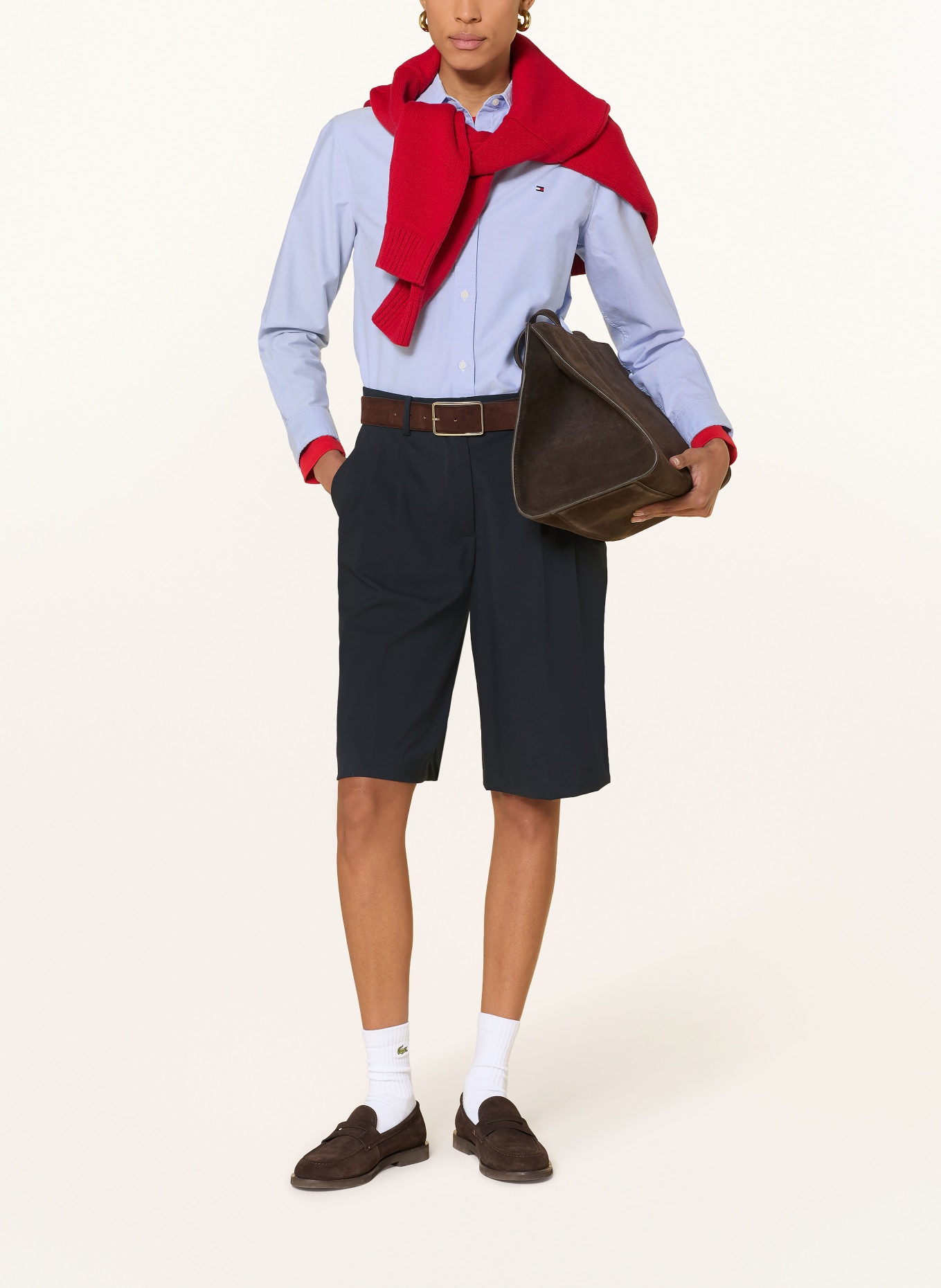 TOMMY HILFIGER overhemdblouse: LICHTBLAUW