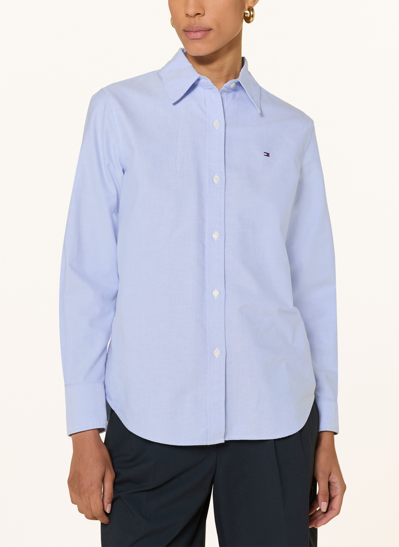 TOMMY HILFIGER overhemdblouse: LICHTBLAUW