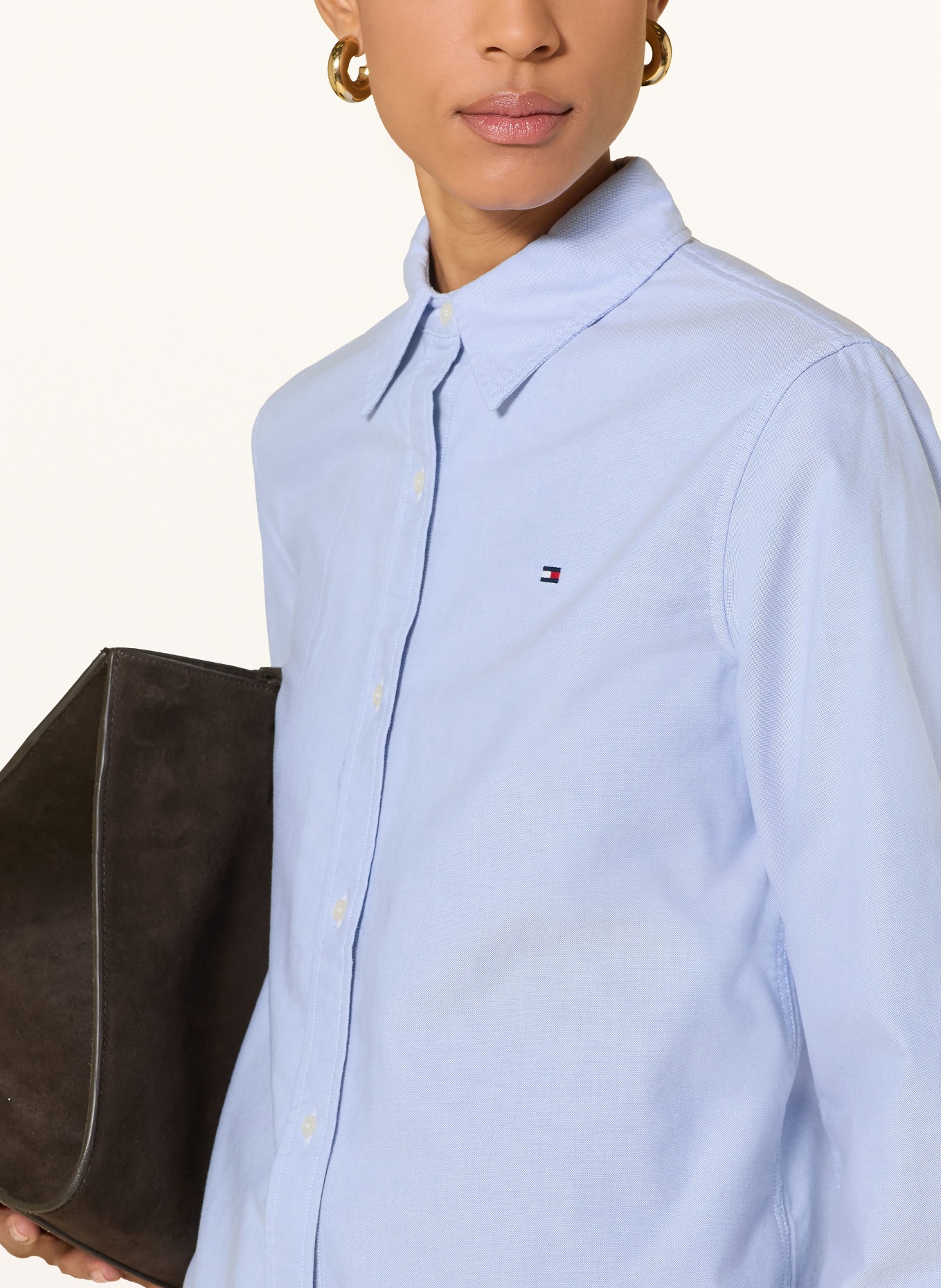 TOMMY HILFIGER overhemdblouse: LICHTBLAUW