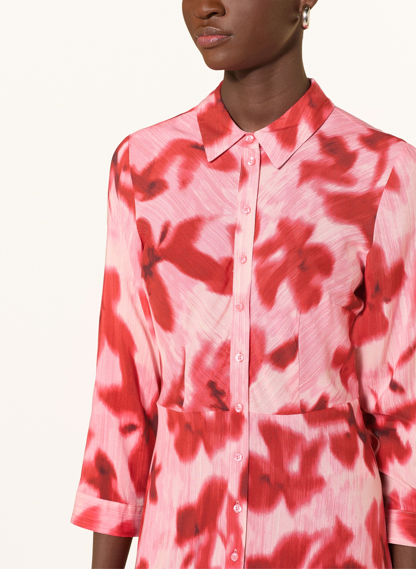 Y.A.S. Hemdblusenkleid: ROT / ROSA