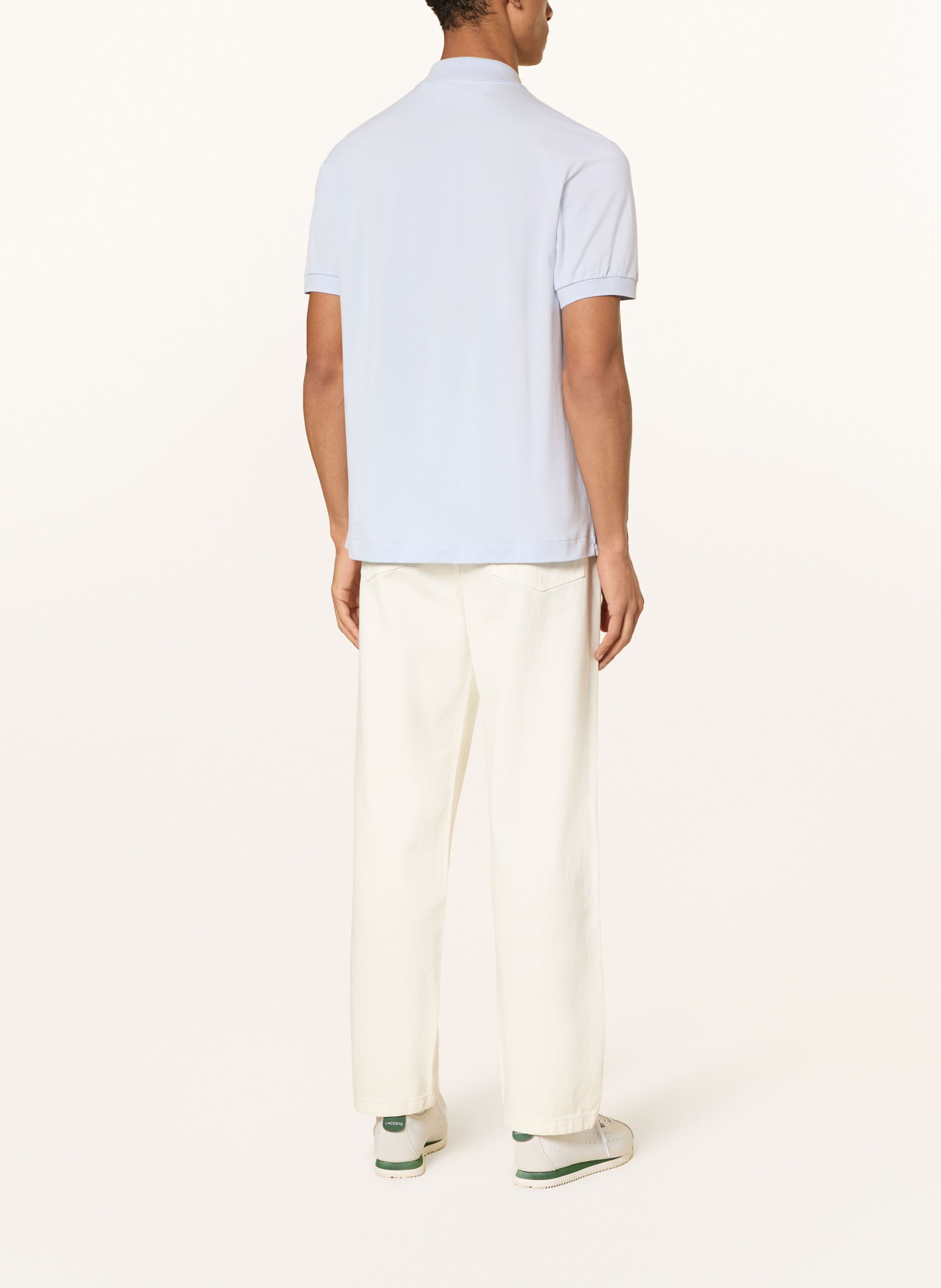 LACOSTE Piqué polo shirt: LIGHT BLUE