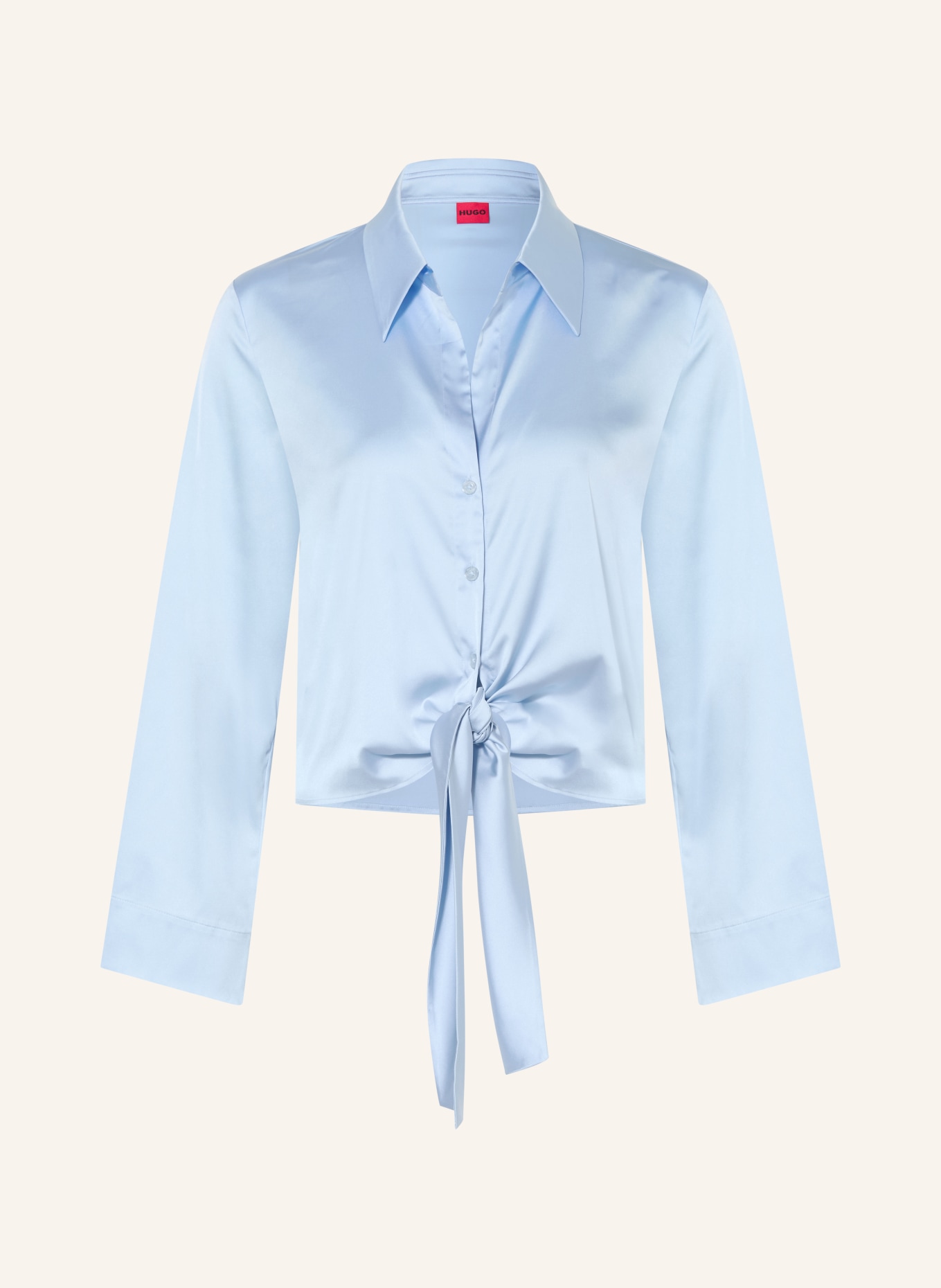 HUGO Satin blouse ERRIKA: LIGHT BLUE