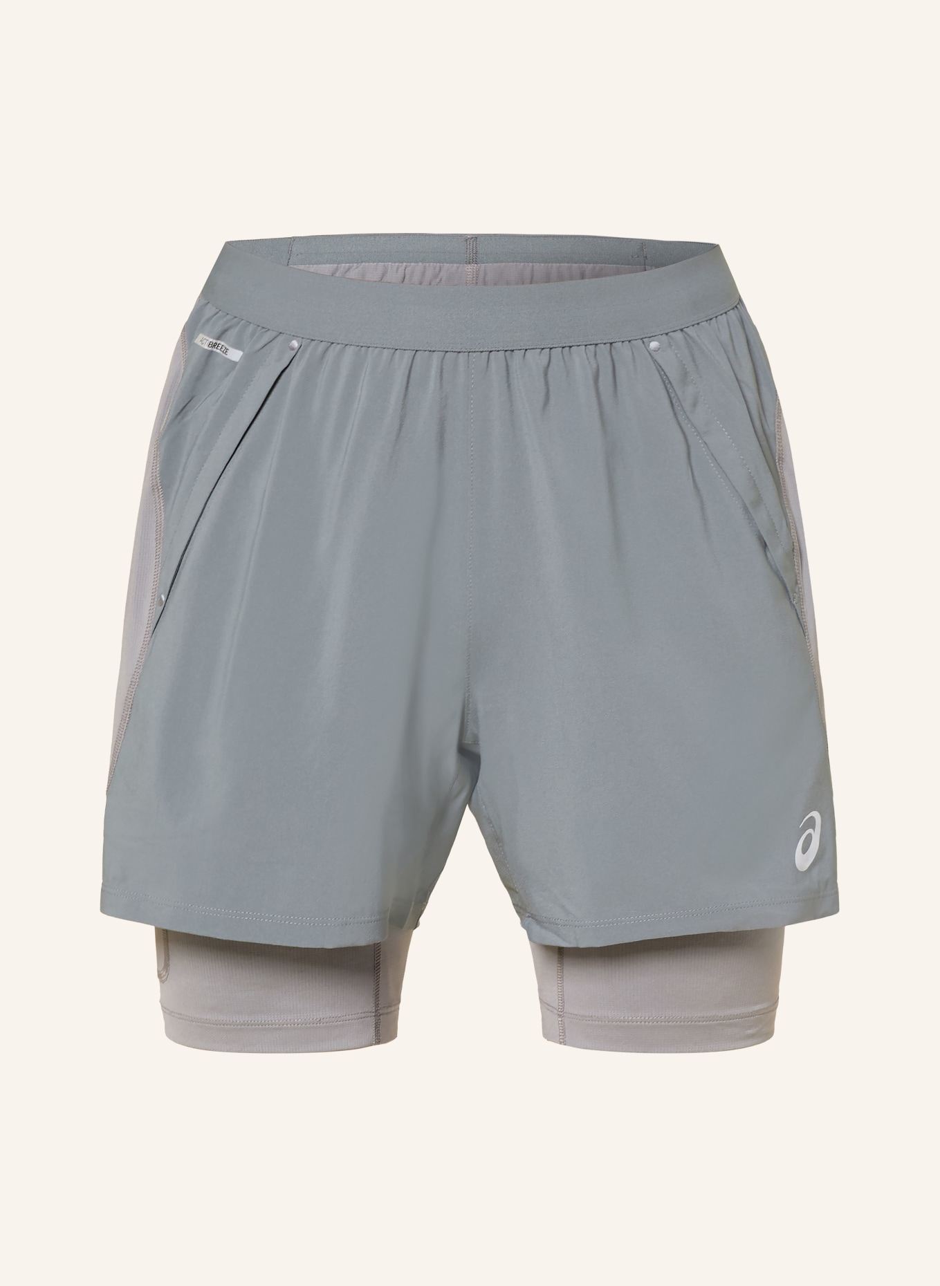 ASICS 2-in-1-Laufshorts ROAD: GRAU
