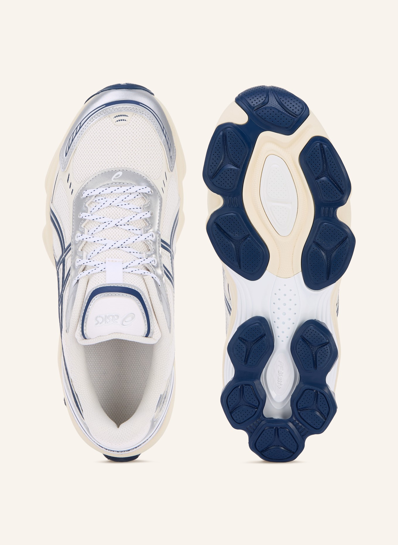 ASICS Sneakersy GEL-KINETIC FLUENT: ECRU / SREBRNY / GRANATOWY