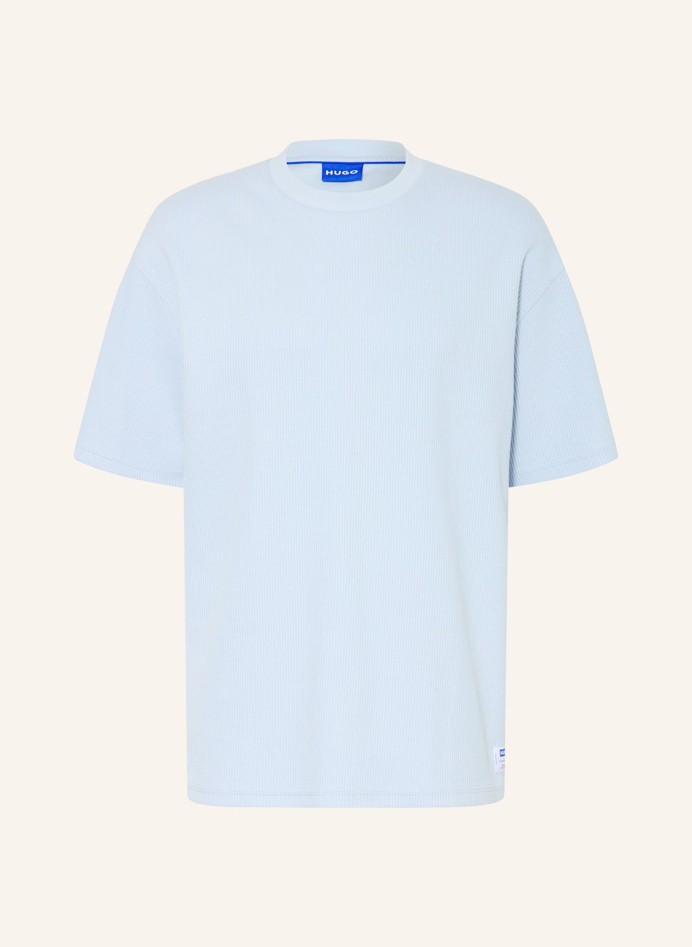 HUGO T-shirt NUWAFFLE: LICHTBLAUW