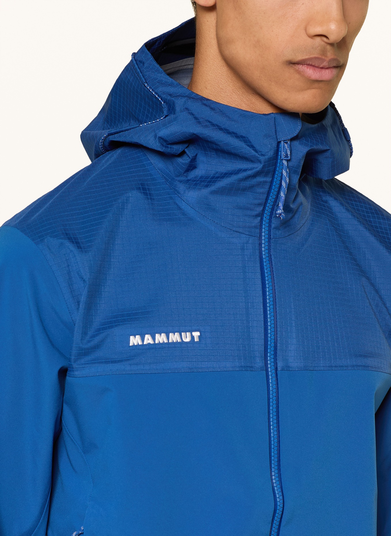 MAMMUT Hardshell-jas DUCAN GUIDE HS HOODED: BLAUW