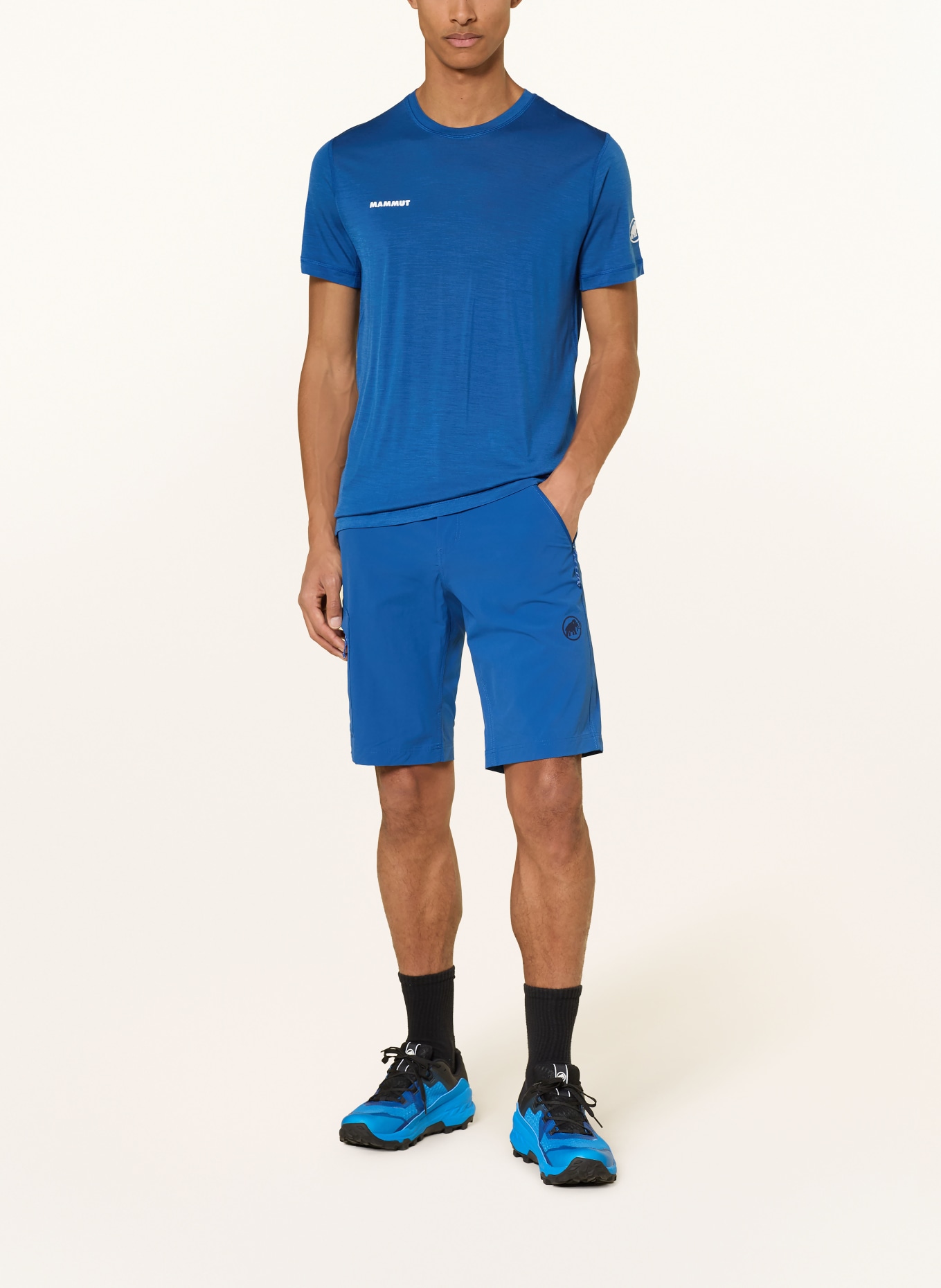 MAMMUT Trekkingshorts RUNBOLD IV: BLAUW