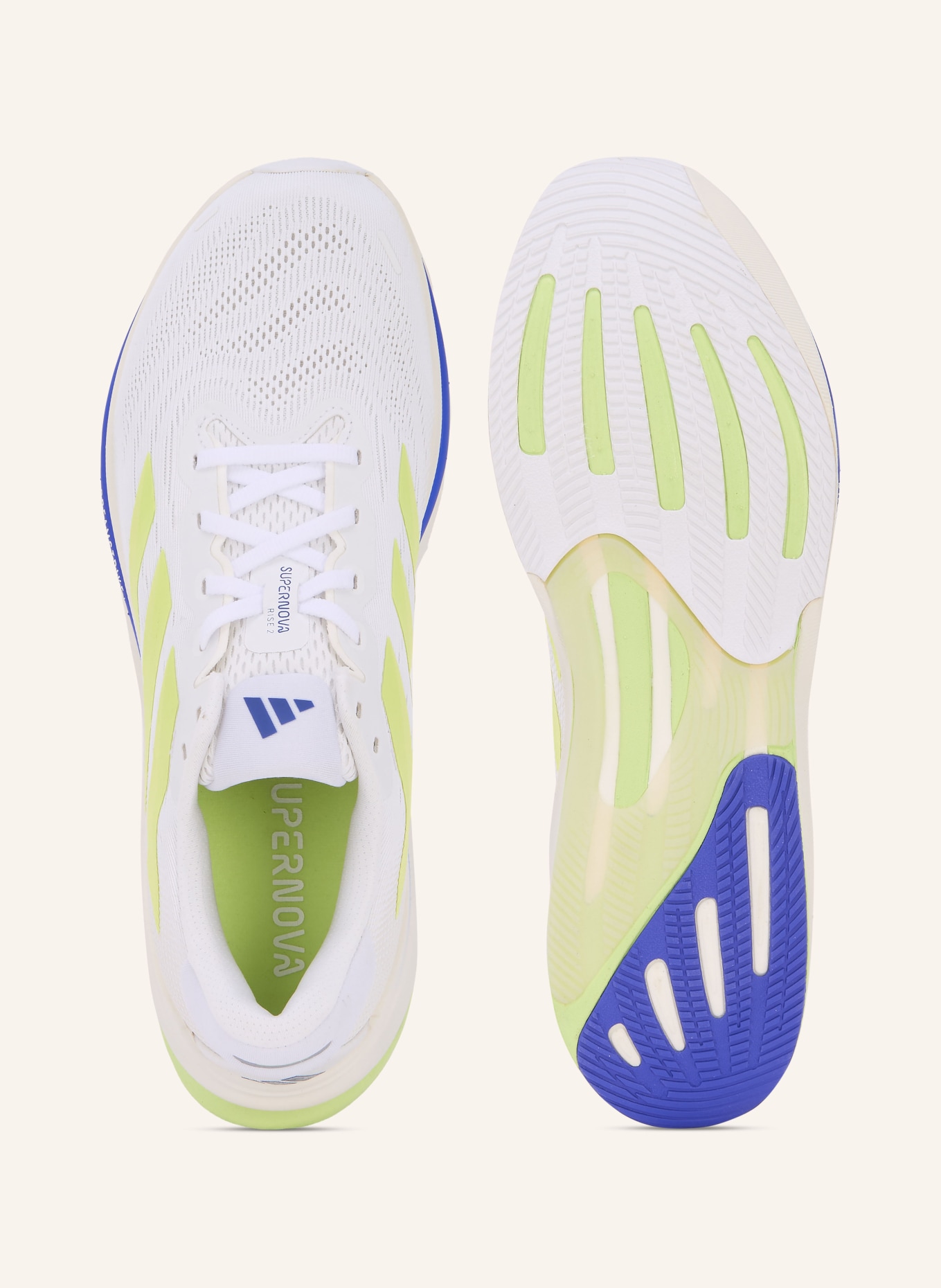 adidas Hardloopschoenen SUPERNOVA RISE: WIT / GEEL