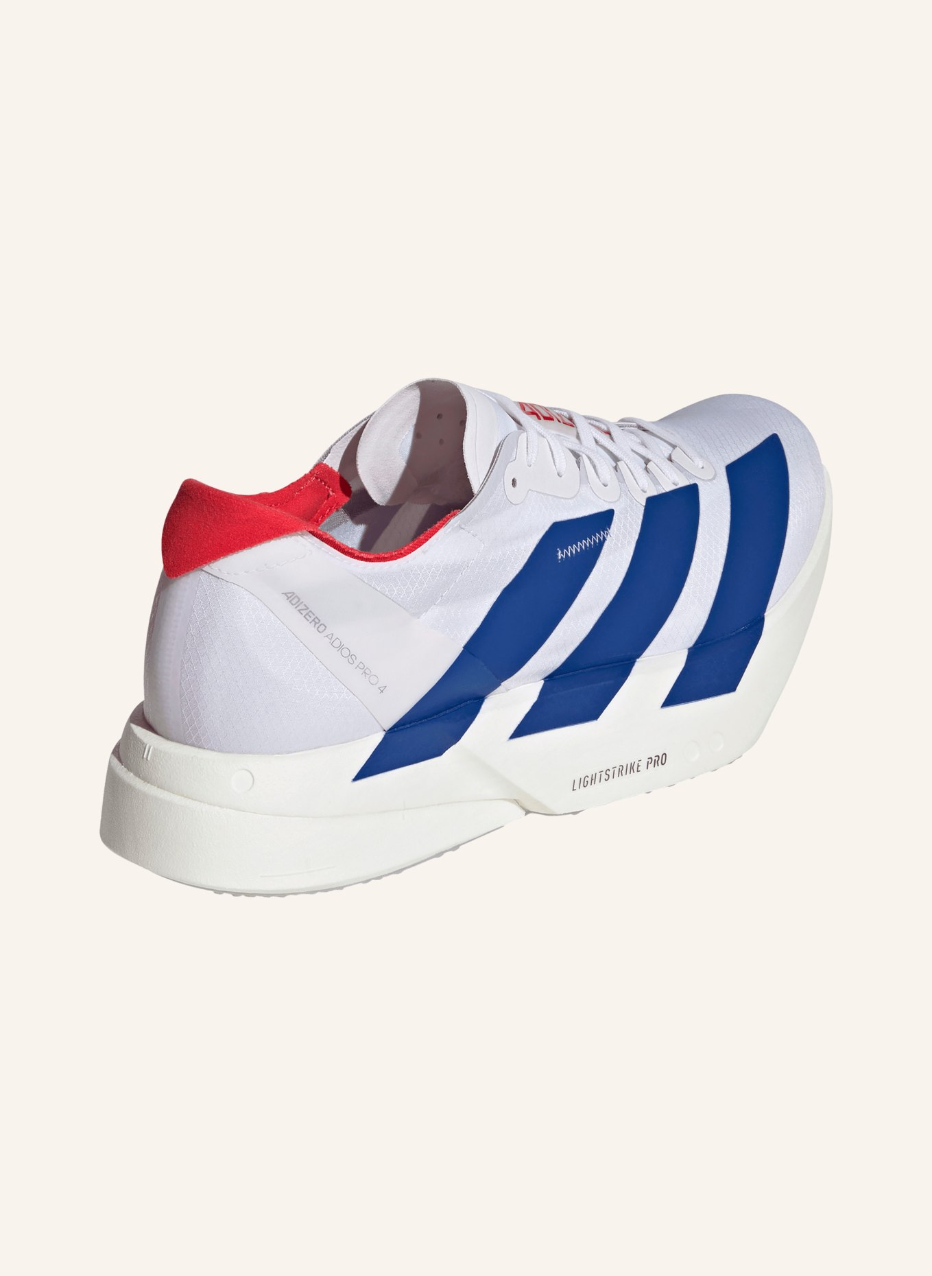 adidas Laufschuhe ADIZERO ADIOS PRO 4: WEISS / ROT / BLAU