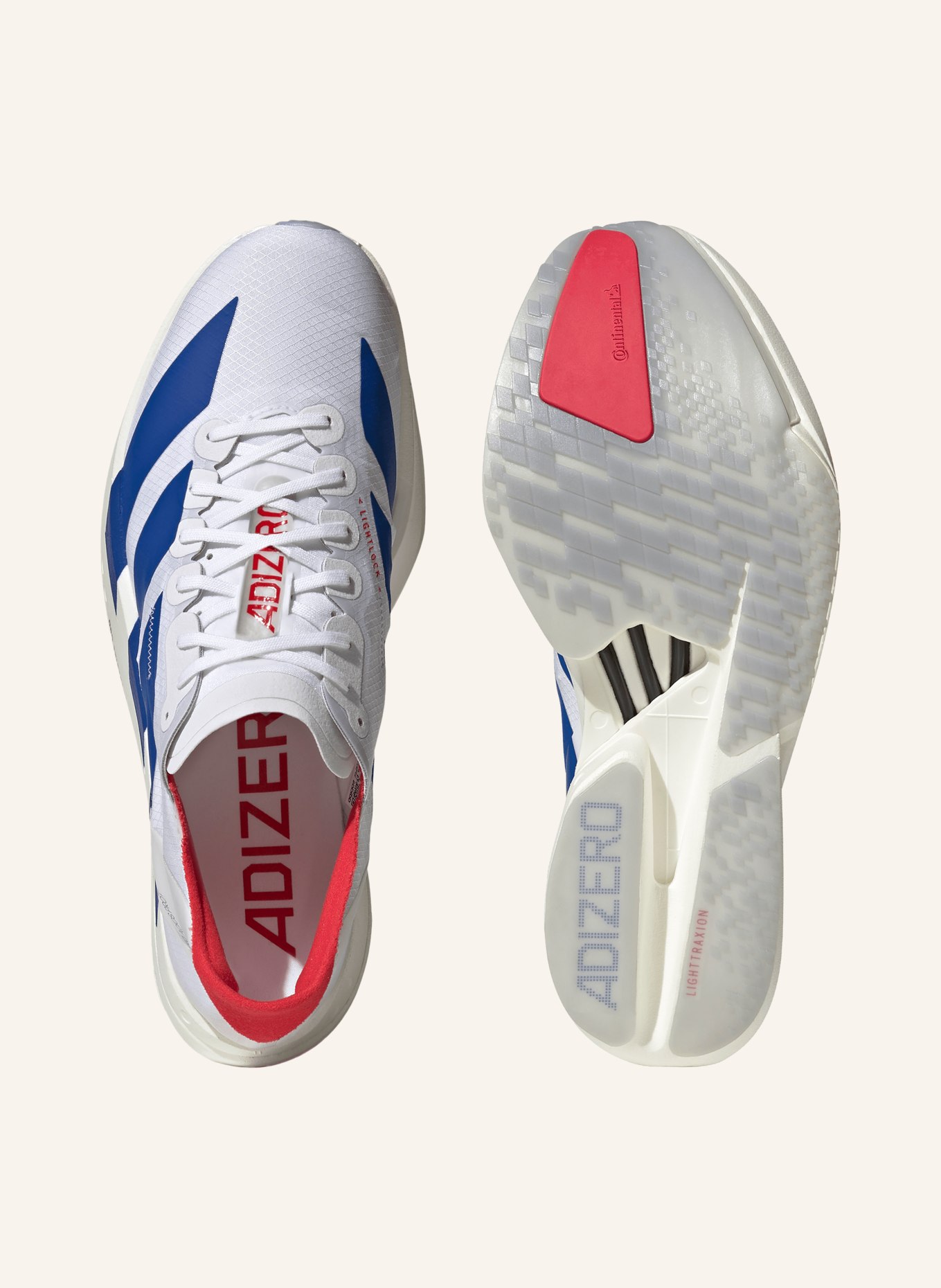 adidas Laufschuhe ADIZERO ADIOS PRO 4: WEISS / ROT / BLAU