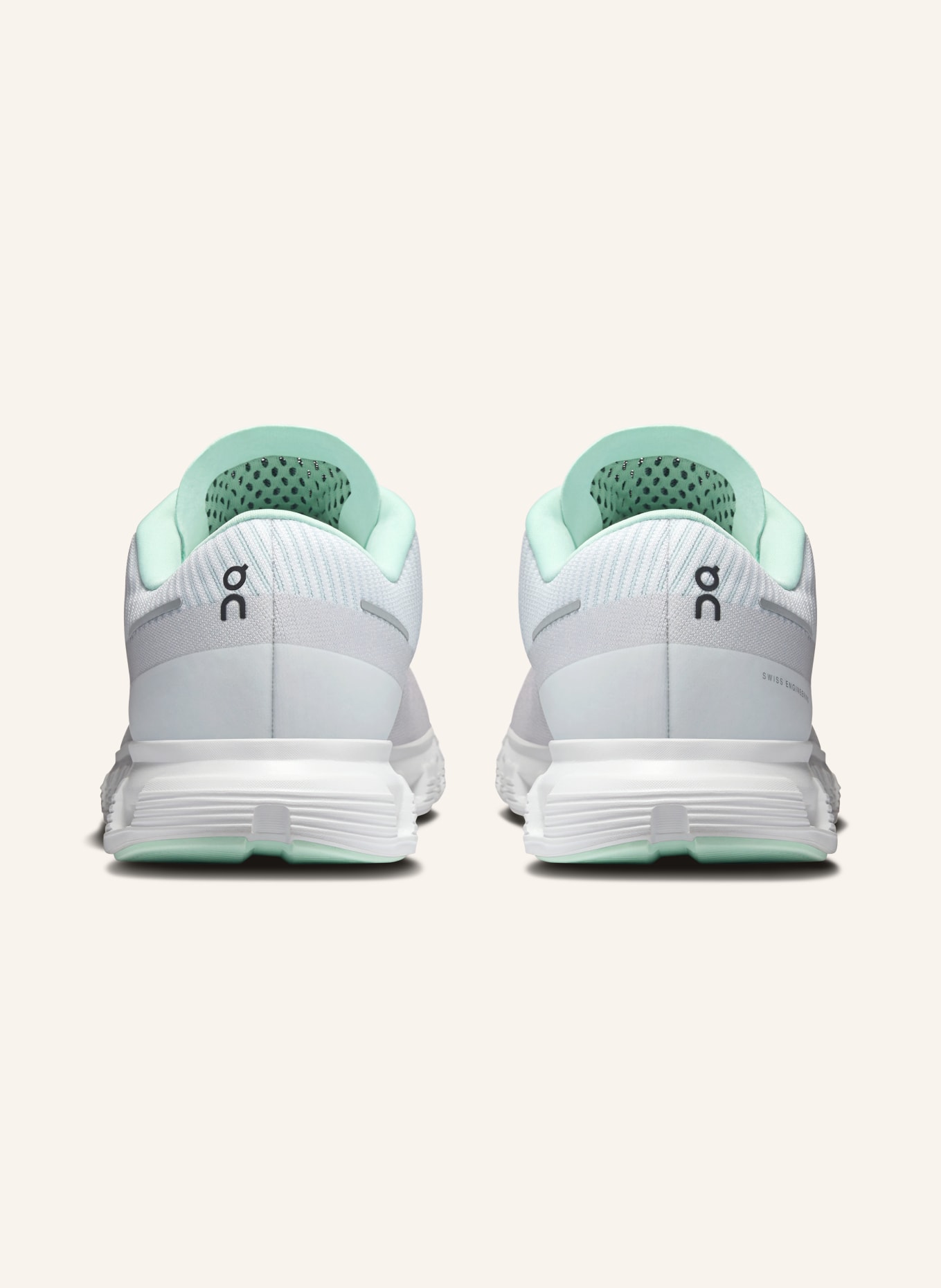 On Sneaker CLOUD 6 PUSH: WEISS / HELLGRÜN / SCHWARZ