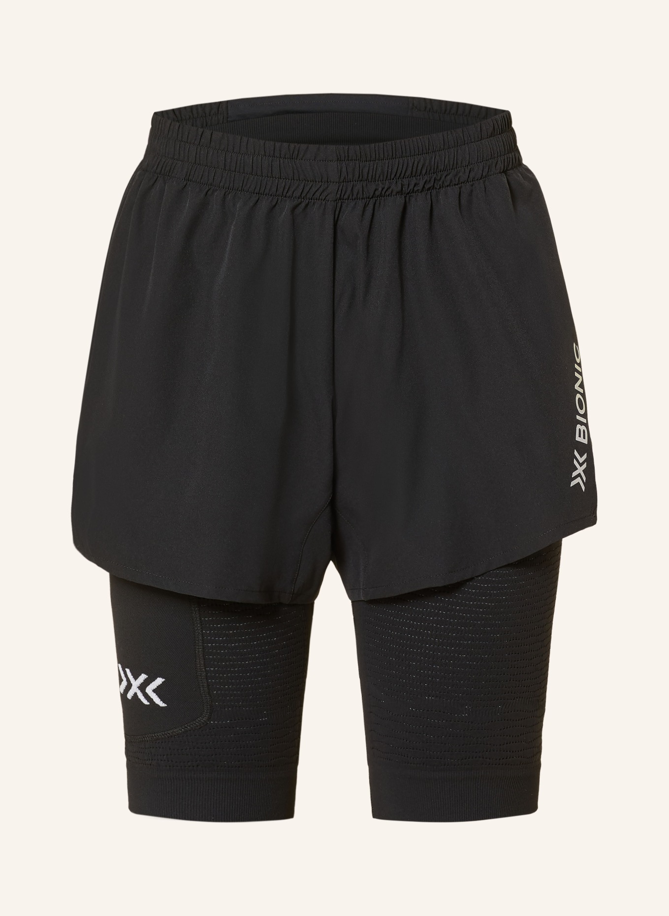 X-BIONIC 2-in-1 hardloopshort EFFEKTOR: ZWART