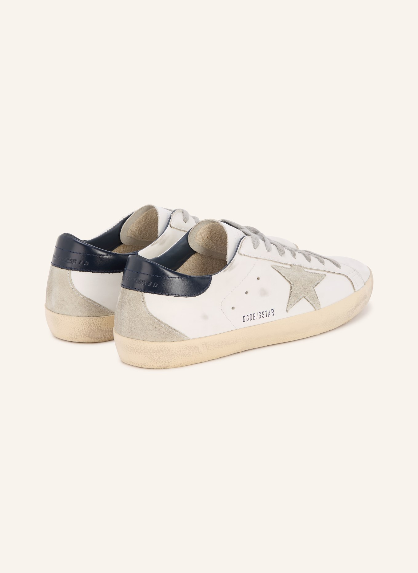 GOLDEN GOOSE Sneakers SUPER-STAR CLASSIC: WHITE / LIGHT GRAY / DARK BLUE