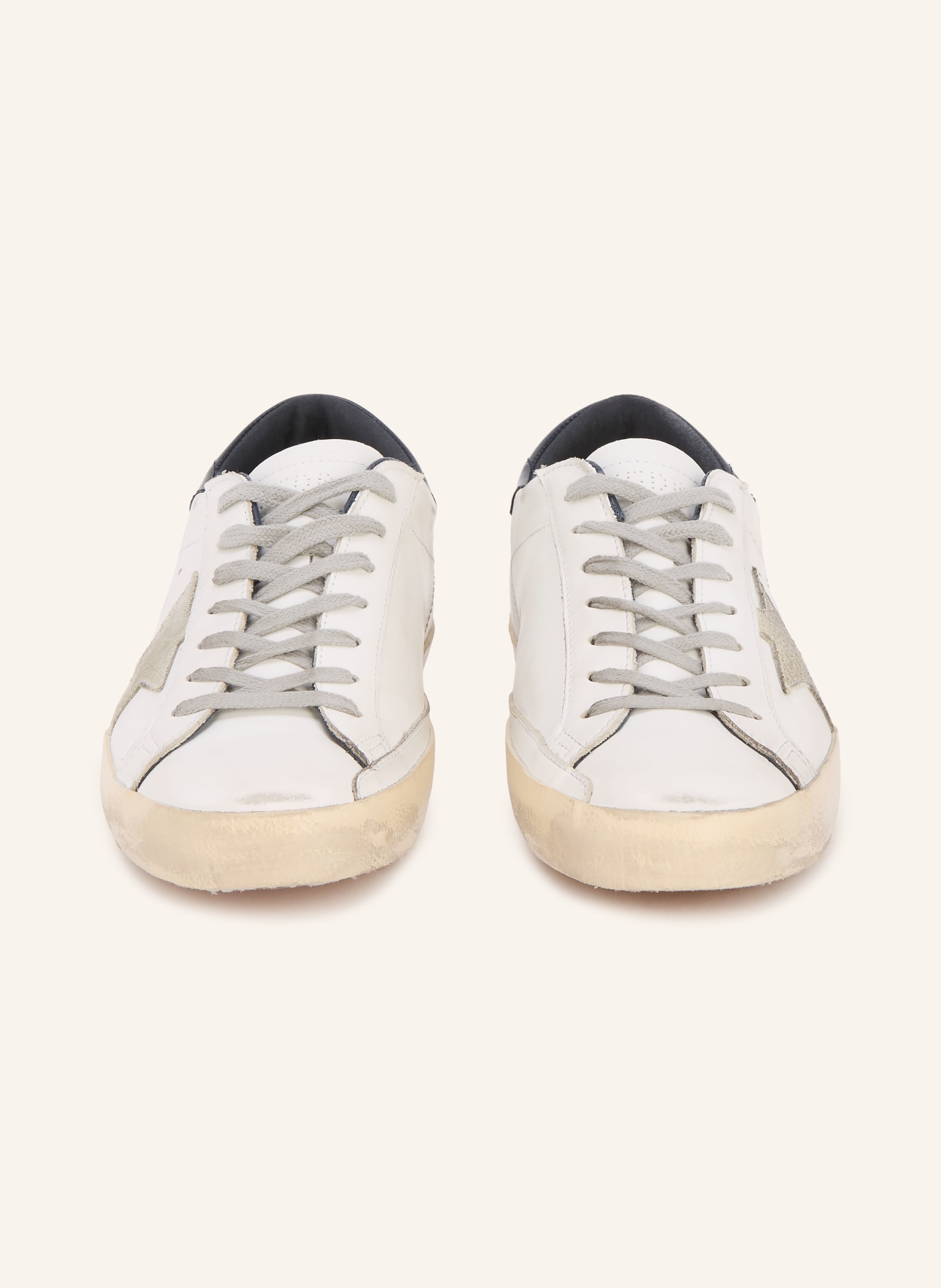 GOLDEN GOOSE Sneakers SUPER-STAR CLASSIC: WHITE / LIGHT GRAY / DARK BLUE