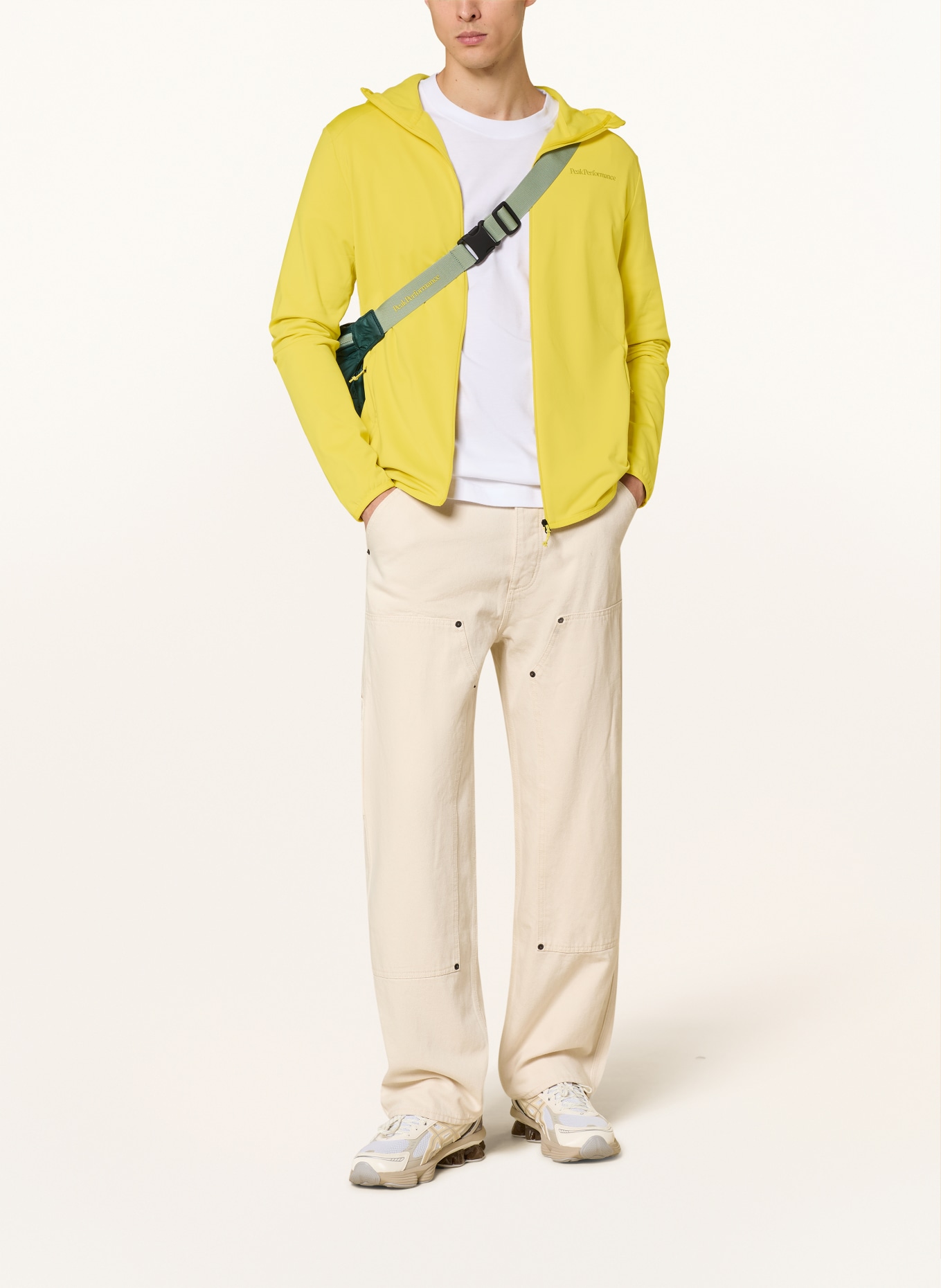 Peak Performance Midlayer-Jacke LIGHT ZIP HOOD: GELB