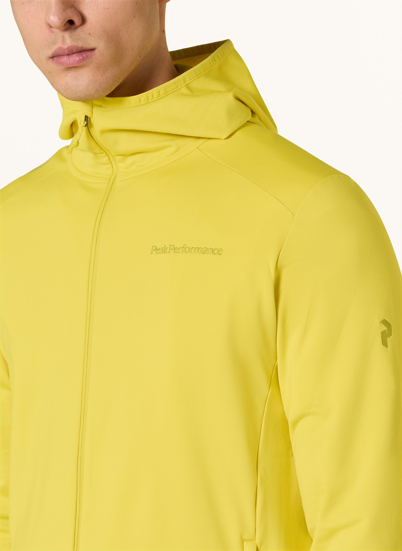 Peak Performance Midlayer-Jacke LIGHT ZIP HOOD: GELB