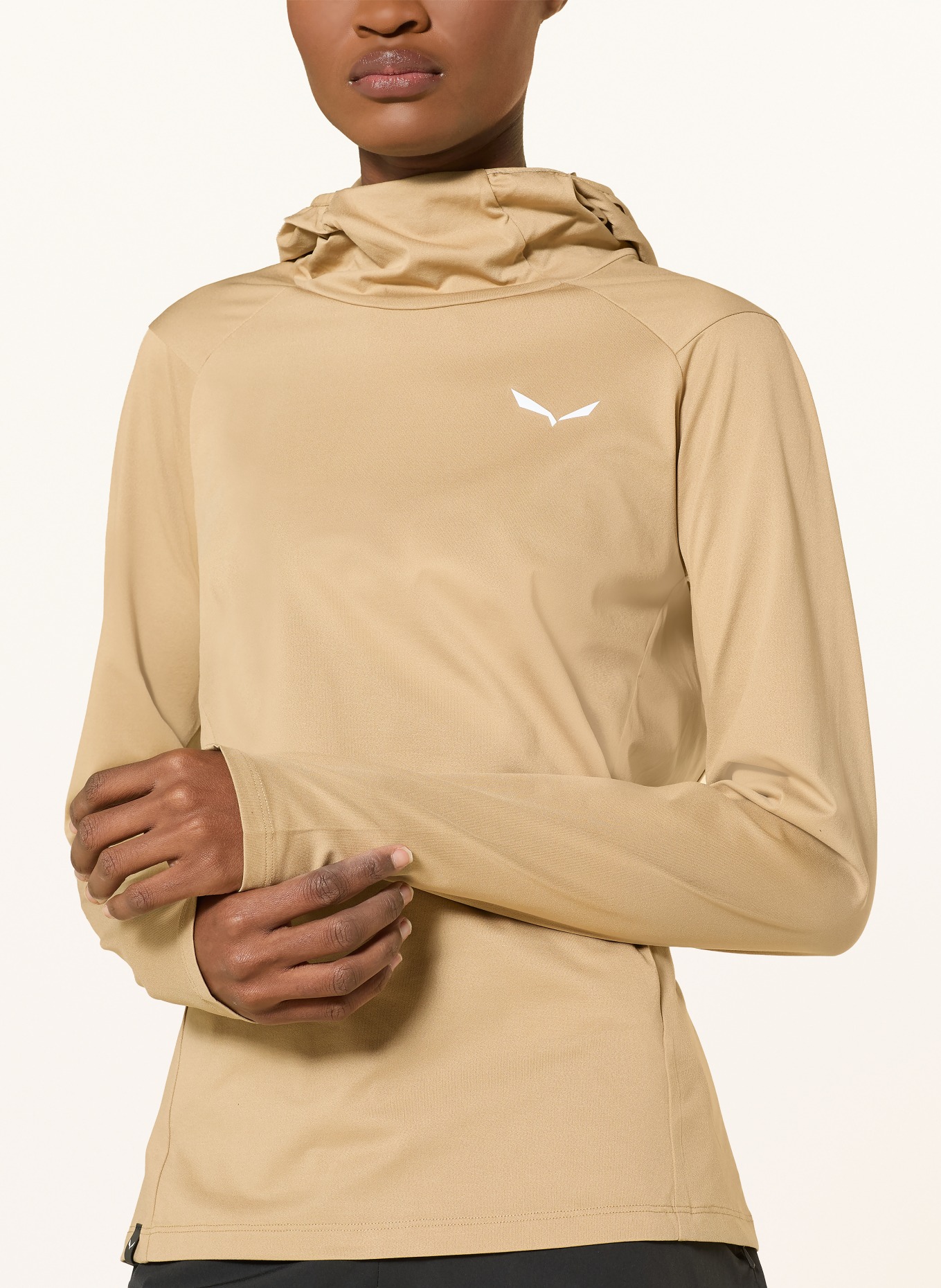 SALEWA Tričko s dlouhým rukávem PUEZ SUN: BÉŽOVÁ