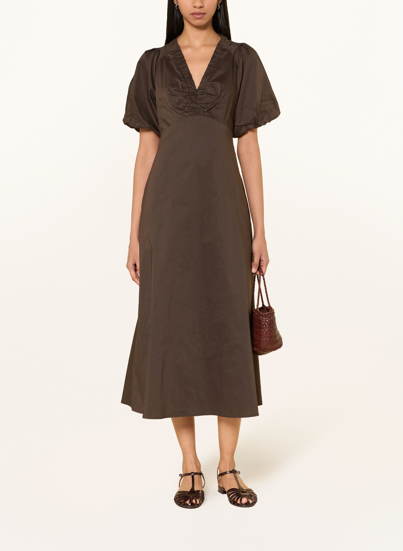 NEO NOIR Sukienka ILLANA: CIEMNOBRĄZOWY