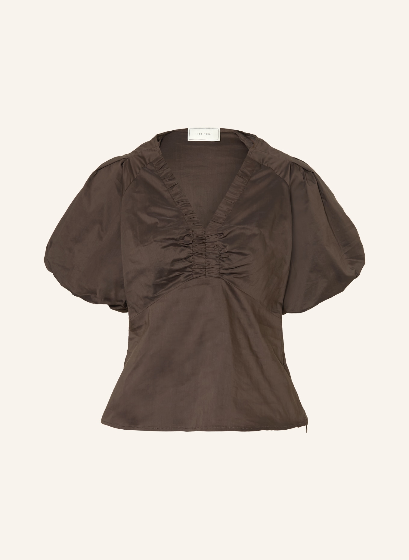 NEO NOIR Blouse IRINA: MARRON FONCÉ