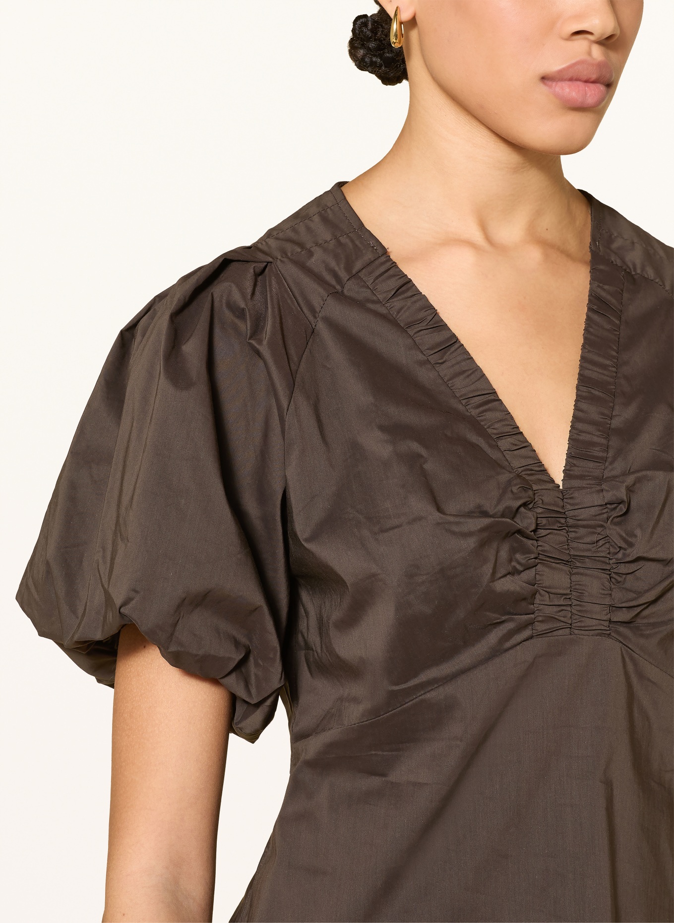 NEO NOIR Blouse IRINA: MARRON FONCÉ
