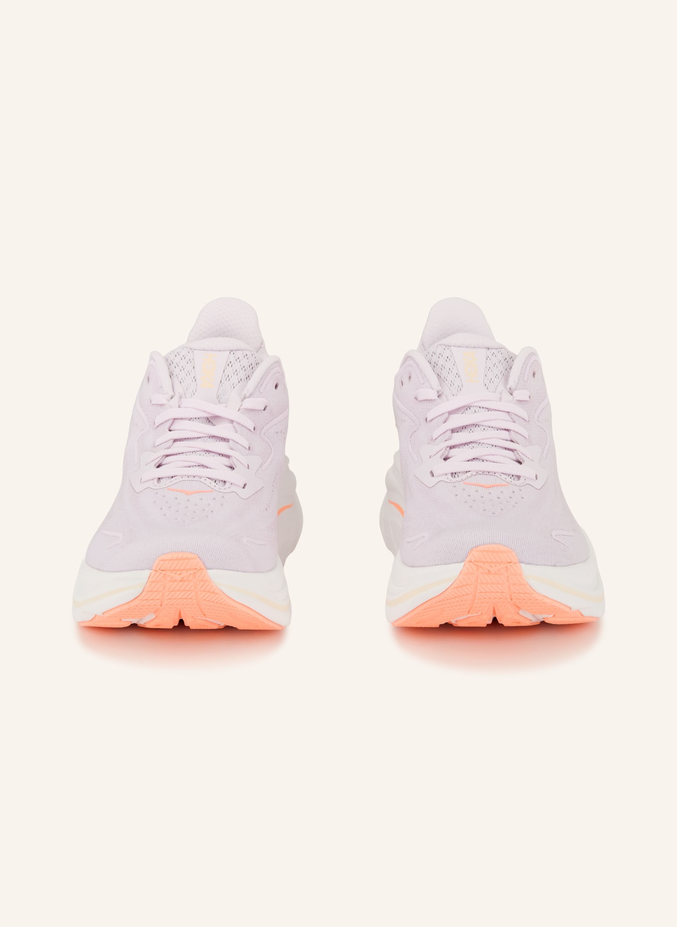 HOKA Chaussures de course CLIFTON 10: LILAS CLAIR / ORANGE FLUO / ORANGE CLAIR