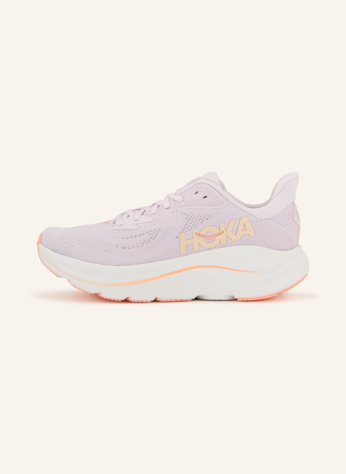 HOKA Chaussures de course CLIFTON 10: LILAS CLAIR / ORANGE FLUO / ORANGE CLAIR