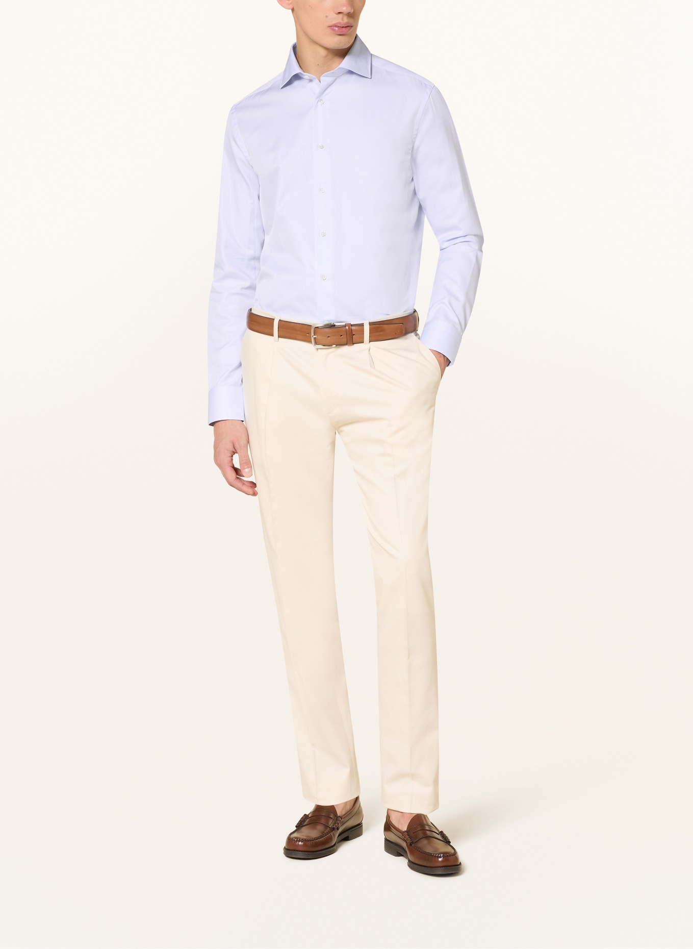 CANALI Overhemd Slim Fit: LICHTBLAUW