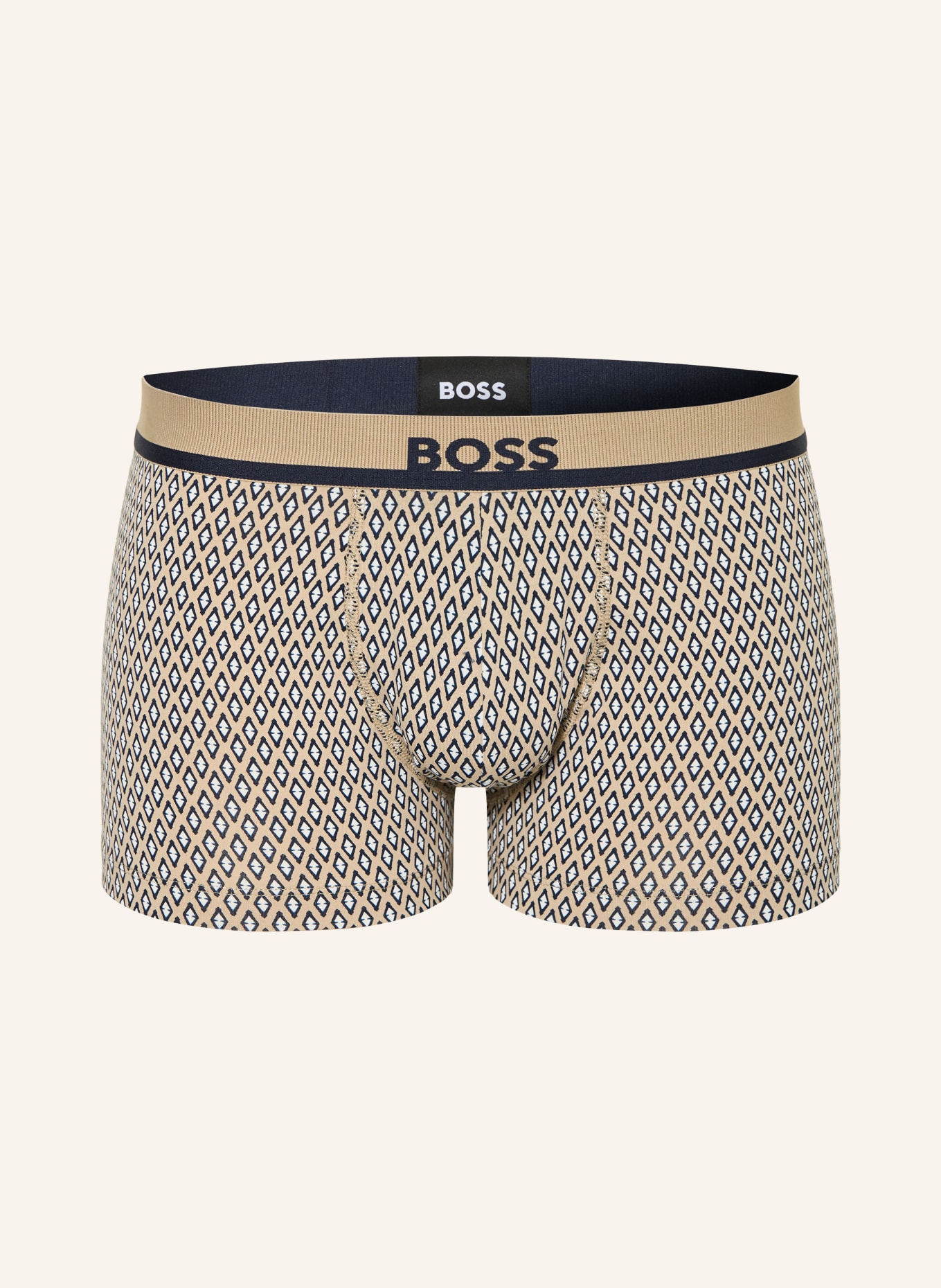 BOSS Boxershorts: BEIGE / HELLBLAU / WEISS