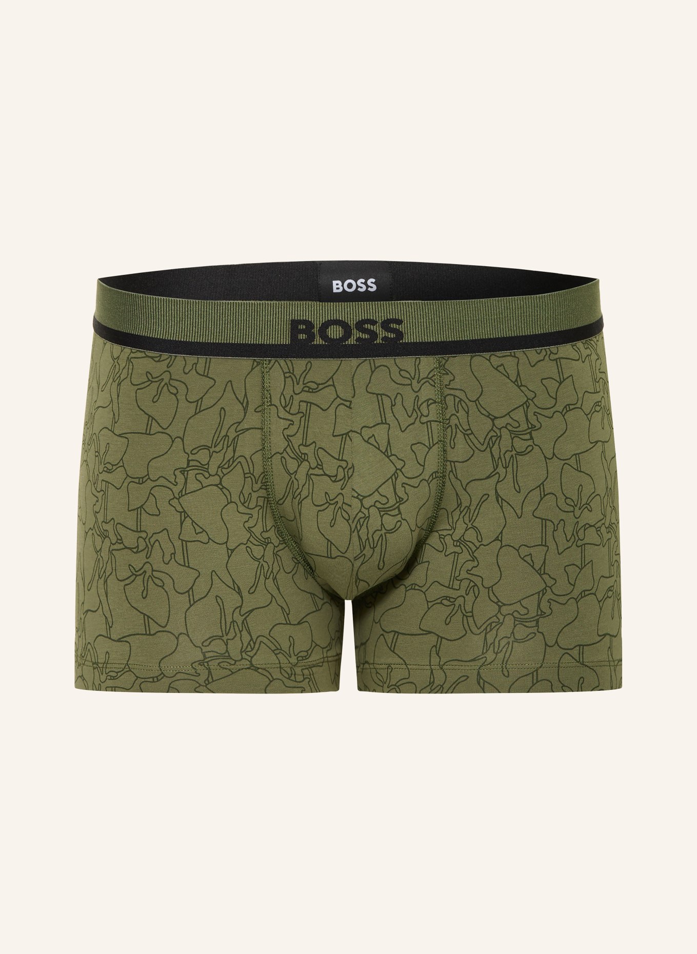 BOSS Boxershorts: OLIV / DUNKELGRÜN