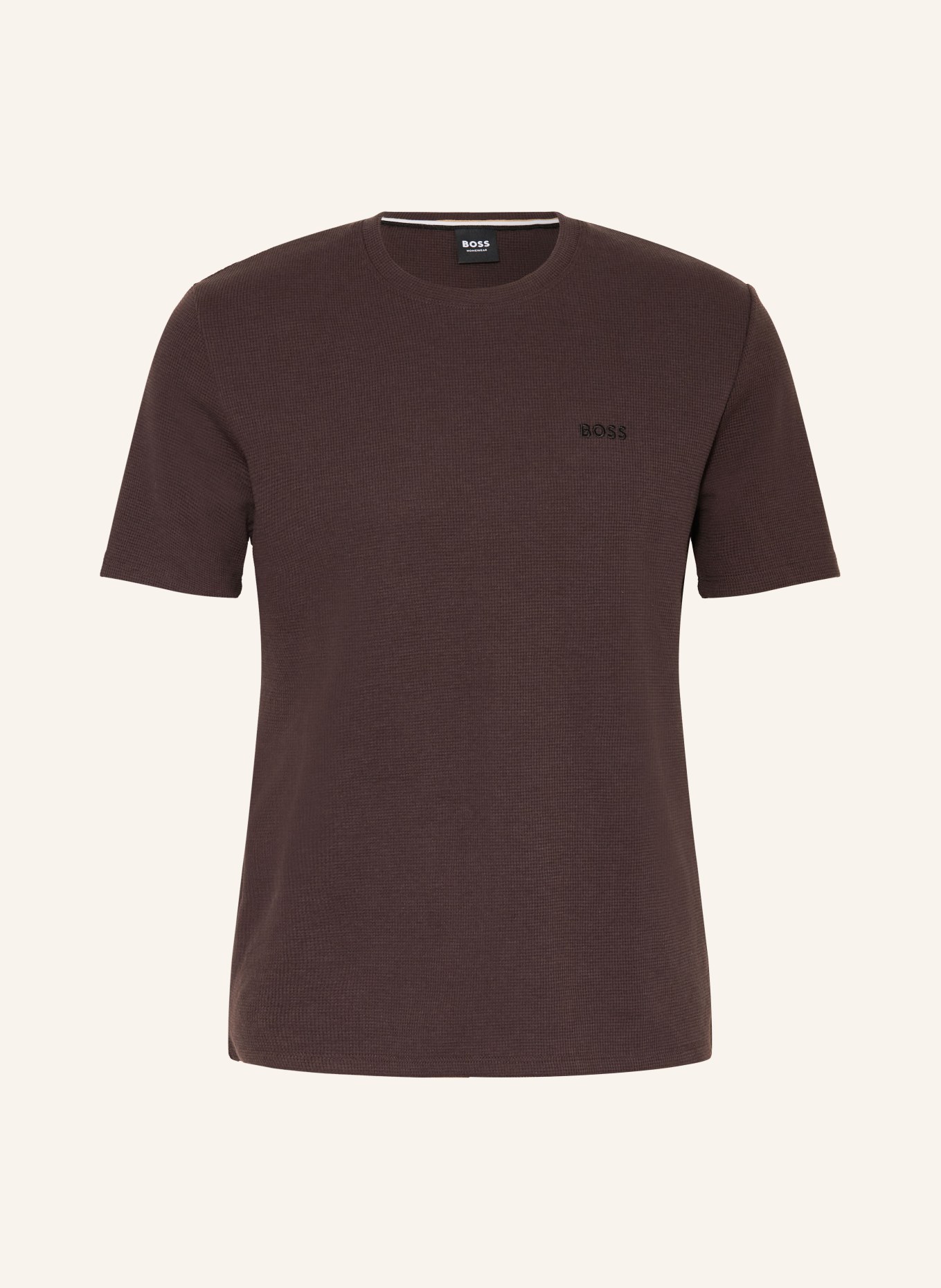 BOSS Schlafshirt: DUNKELBRAUN