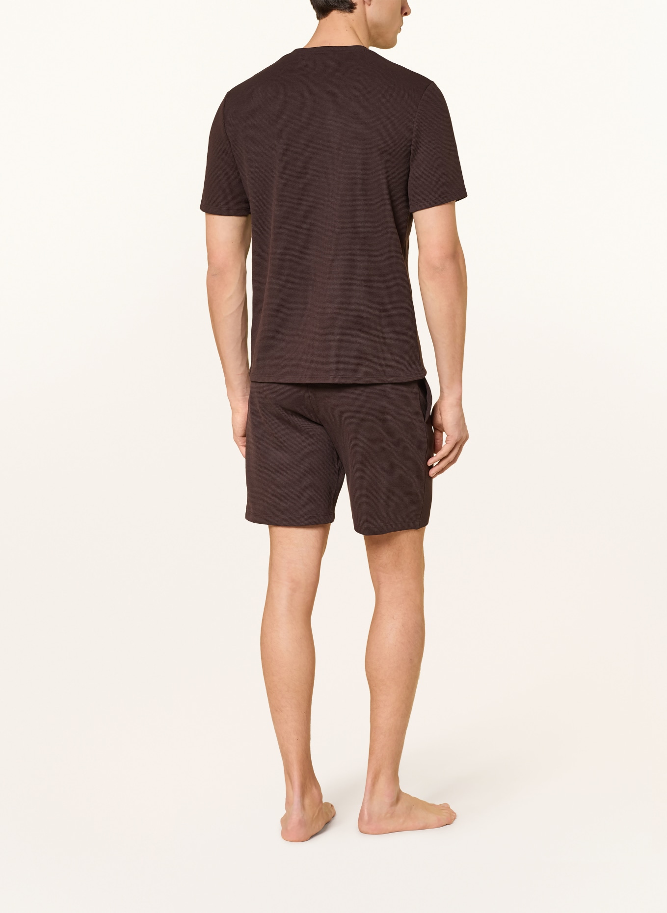 BOSS Schlafshirt: DUNKELBRAUN