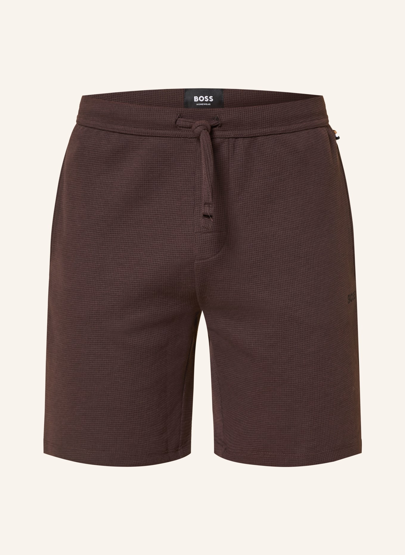 BOSS short de nuit: MARRON FONCÉ
