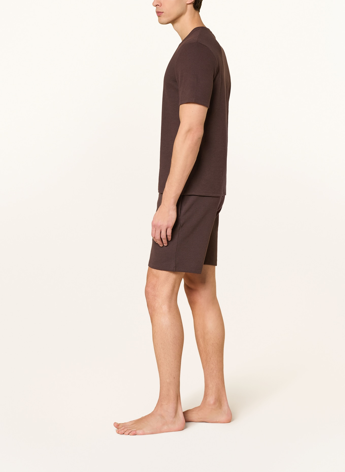 BOSS short de nuit: MARRON FONCÉ