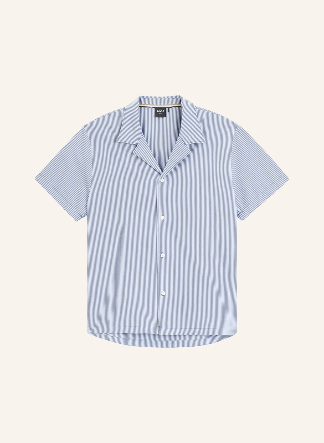 BOSS Resorthemd VELVETFISH Regular Fit: BLAU / WEISS