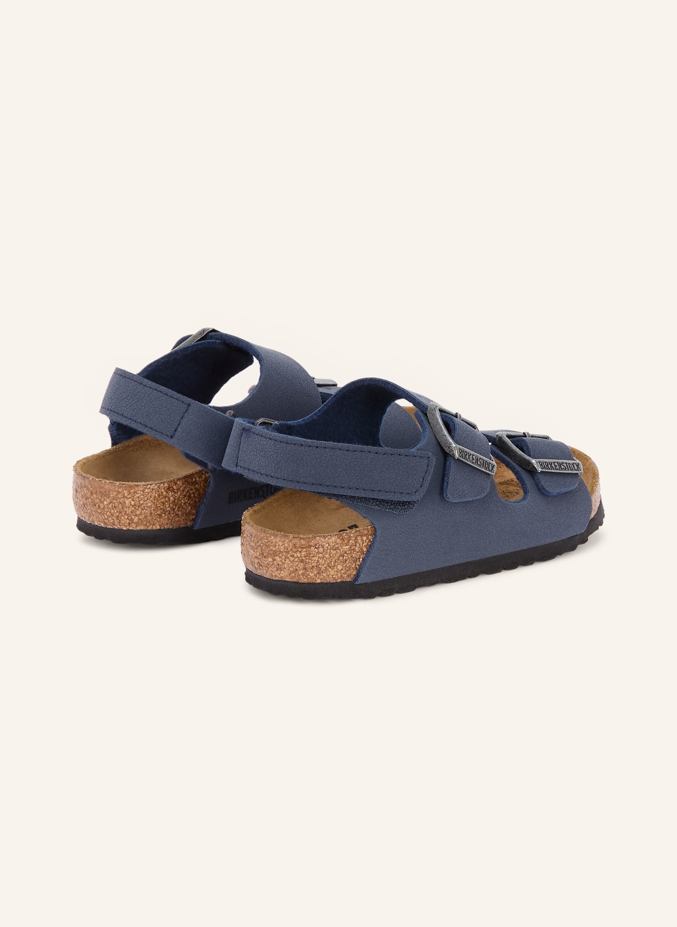 BIRKENSTOCK Slides MILANO: DARK BLUE / SILVER