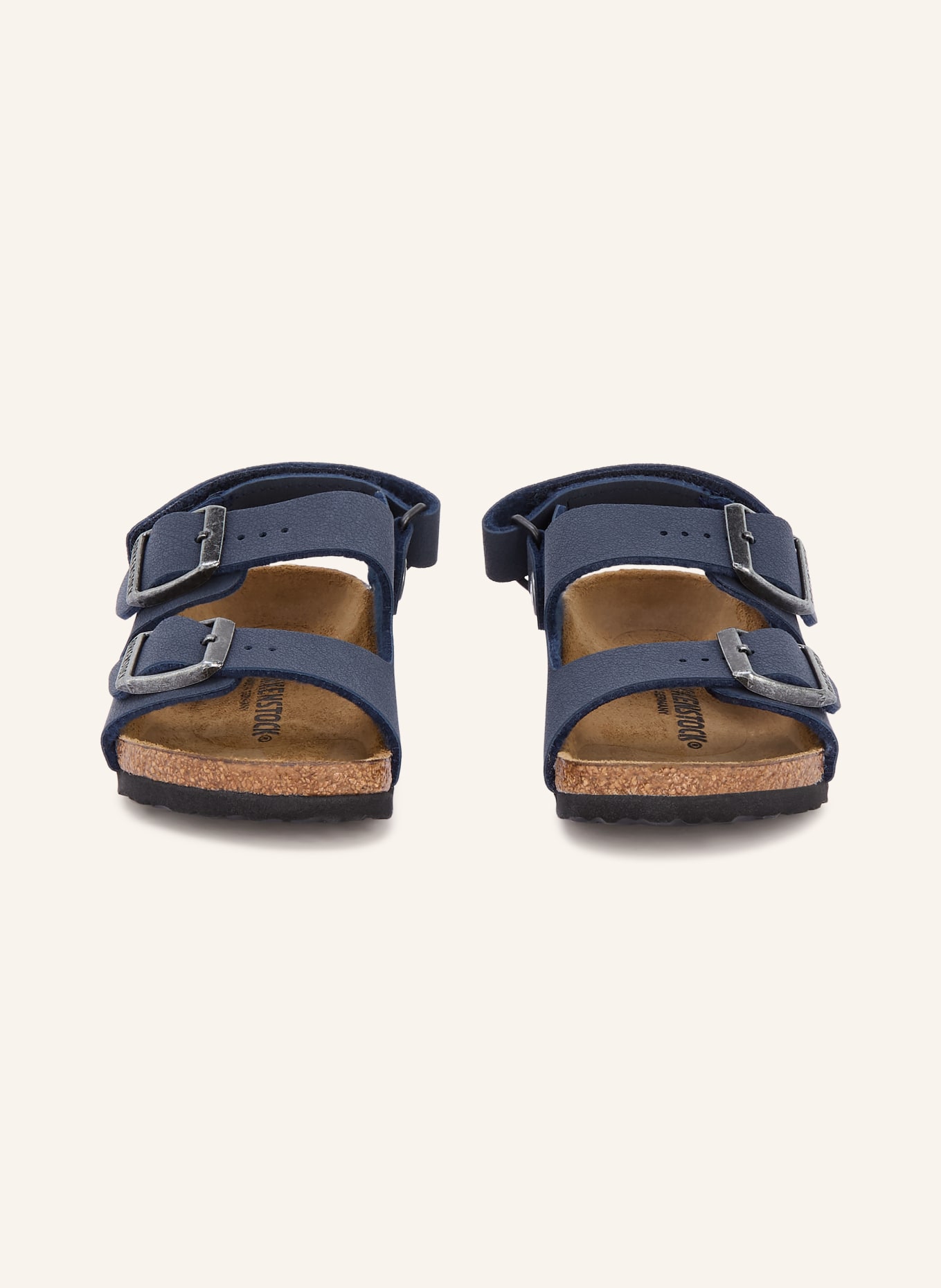 BIRKENSTOCK Slides MILANO: DARK BLUE / SILVER