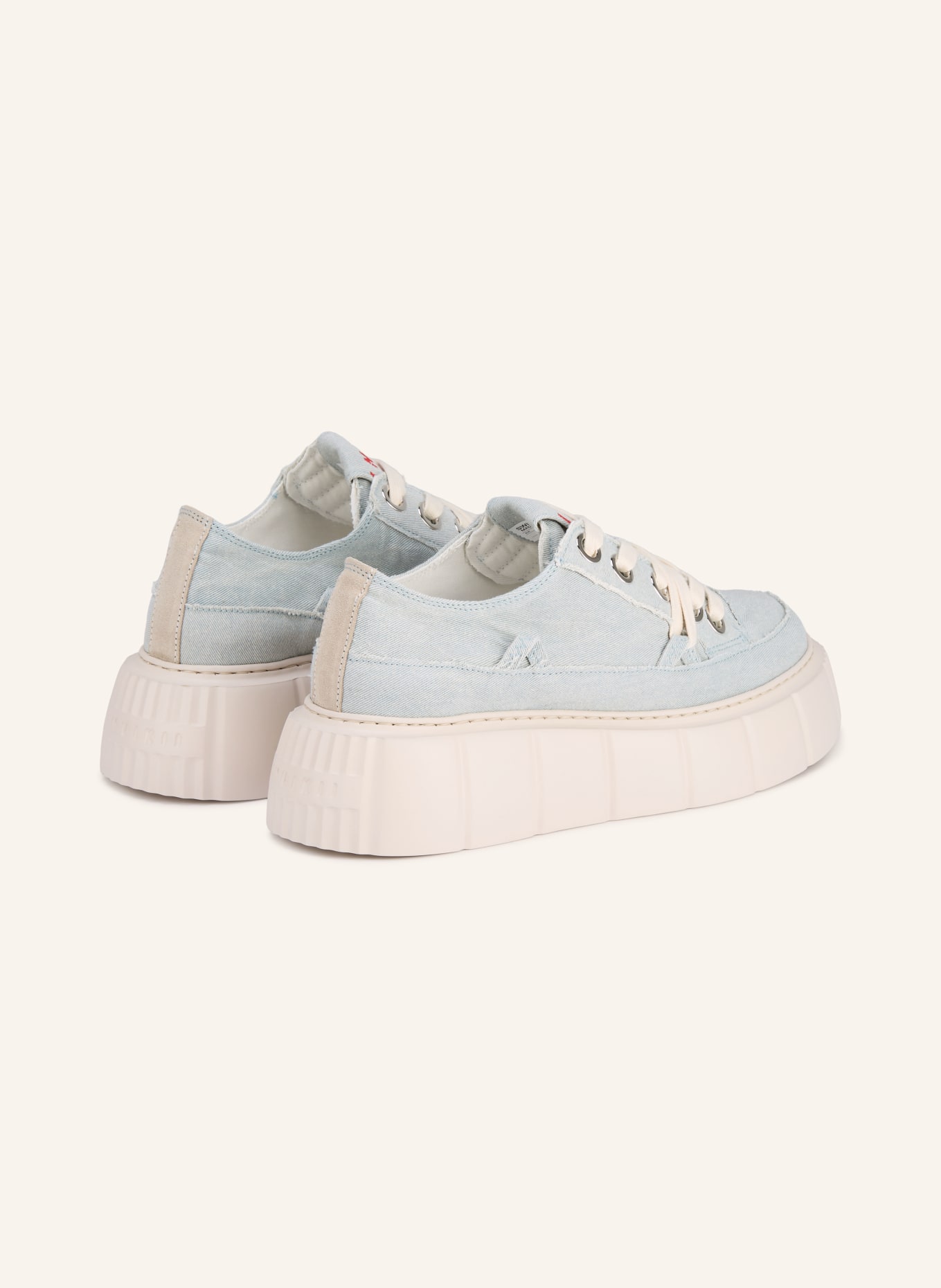 INUIKII Sneaker MATILDA FRAYED DENIM: LICHTBLAUW
