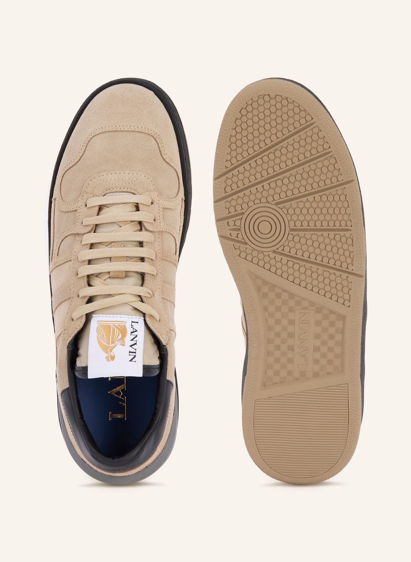 LANVIN Sneaker CLAY: BEIGE / SCHWARZ