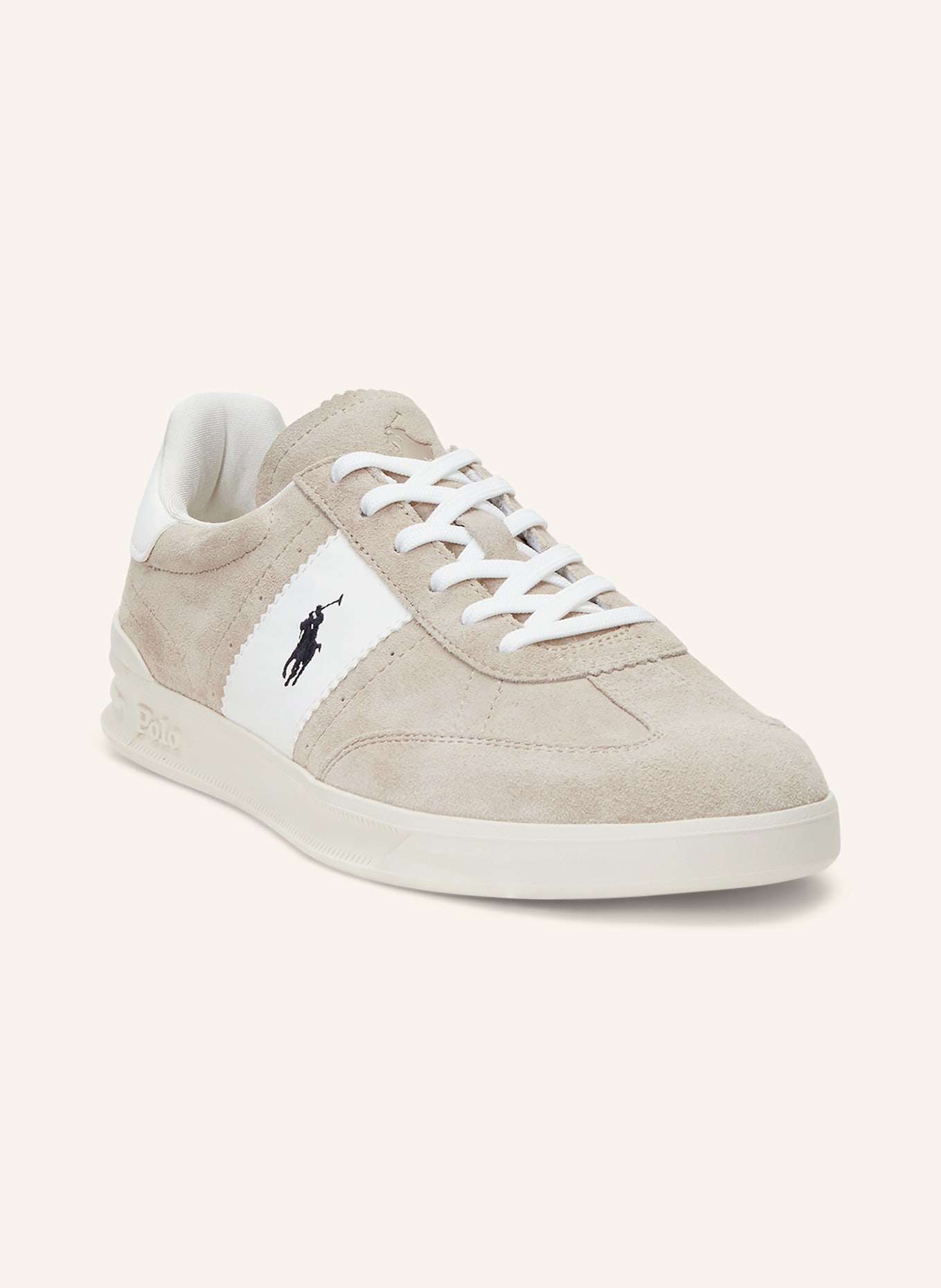 POLO RALPH LAUREN Sneakers: BEIGE / WHITE