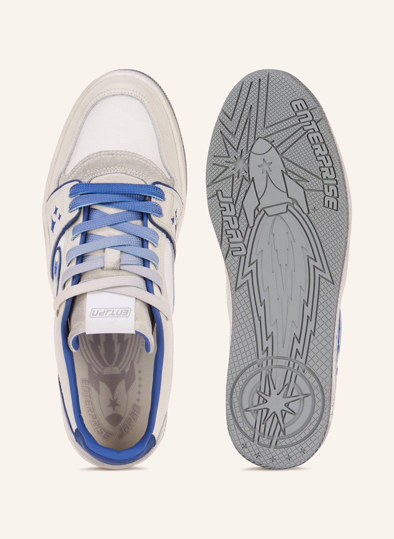 ENTERPRISE JAPAN Sneakers EGG ROCKET: WHITE / BLUE
