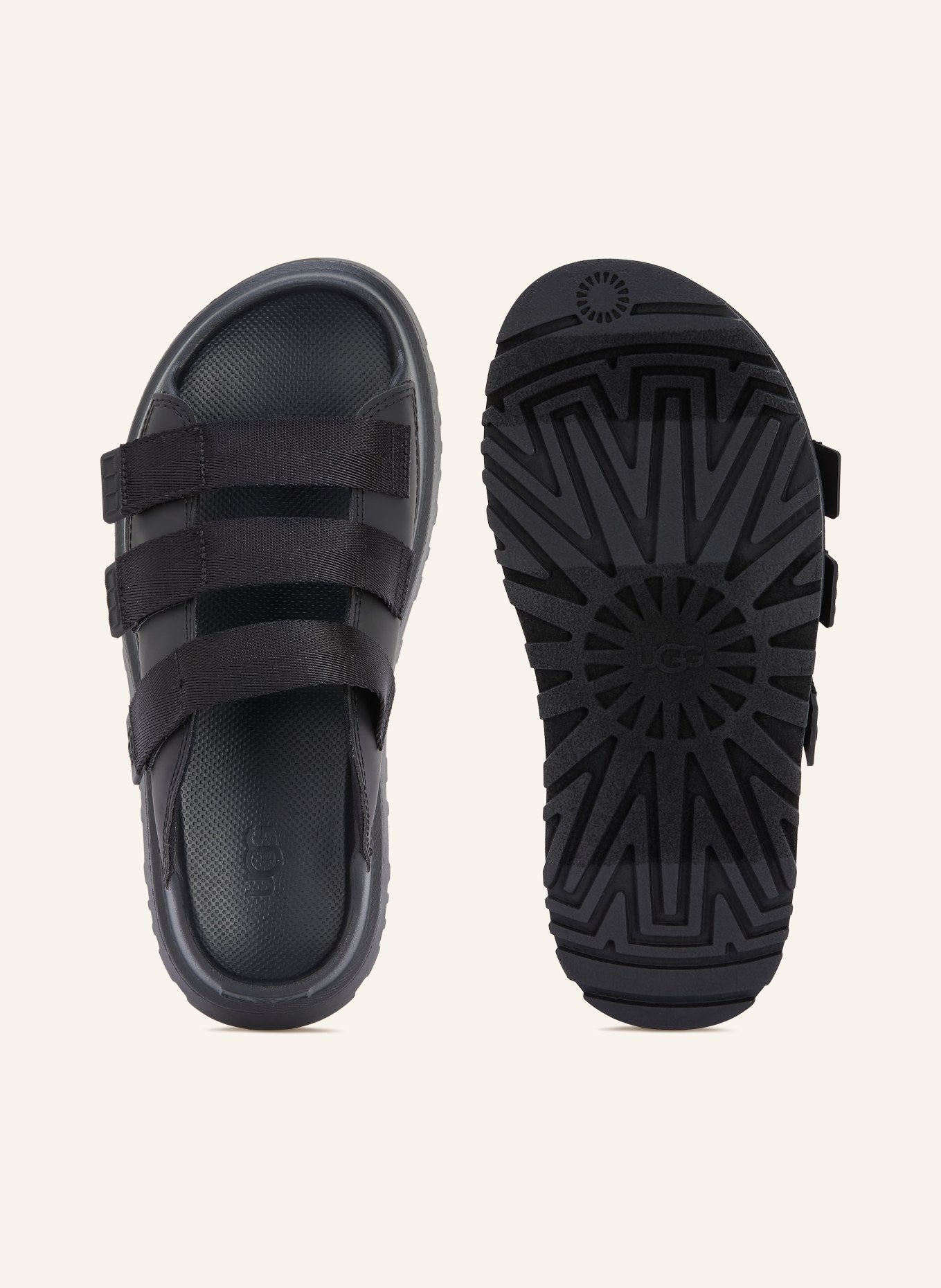 UGG Plateau-Pantoletten GOLDENGLOW: SCHWARZ