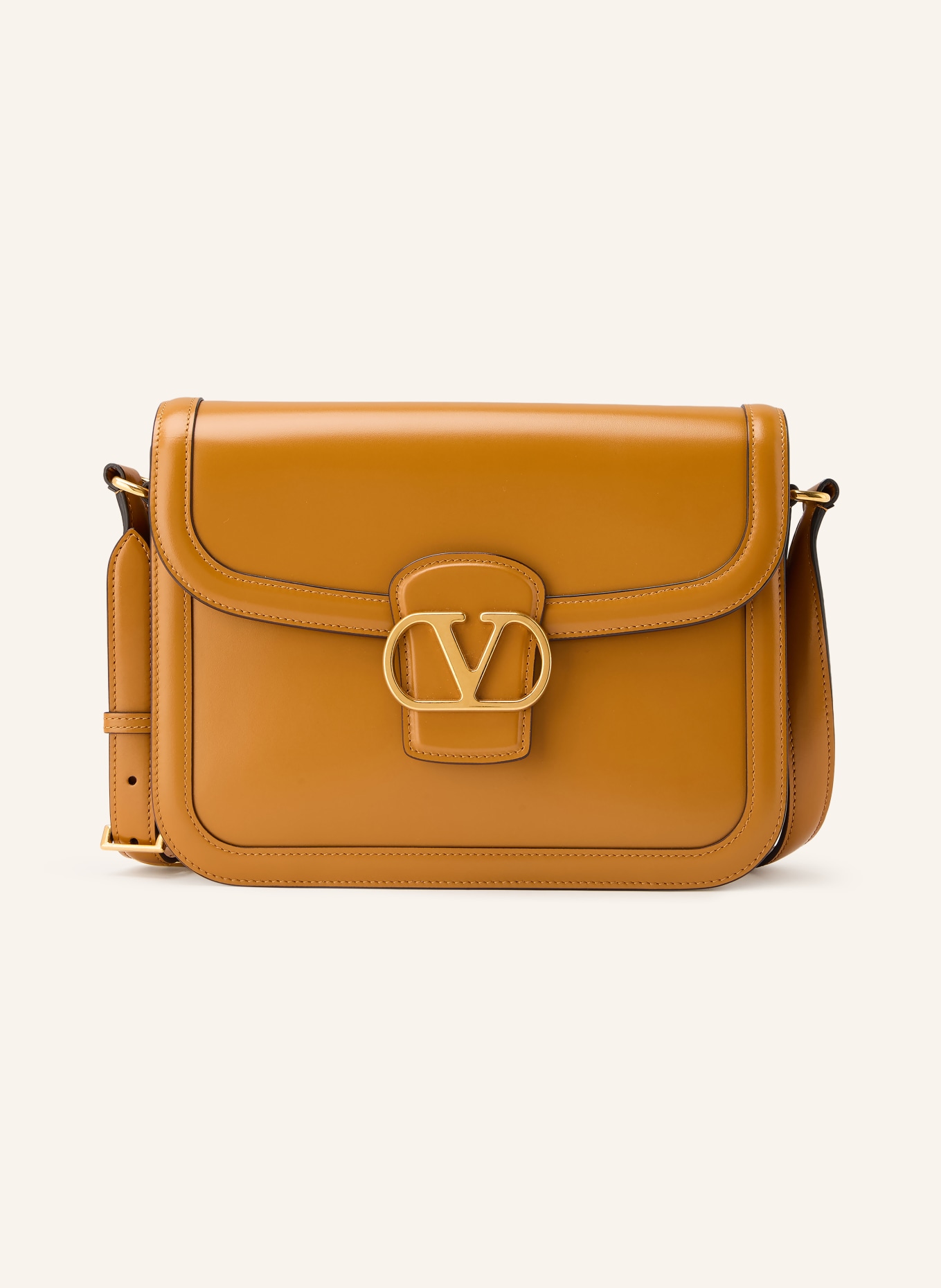 VALENTINO GARAVANI 9TO5 Shoulder Bag: BROWN / GOLD
