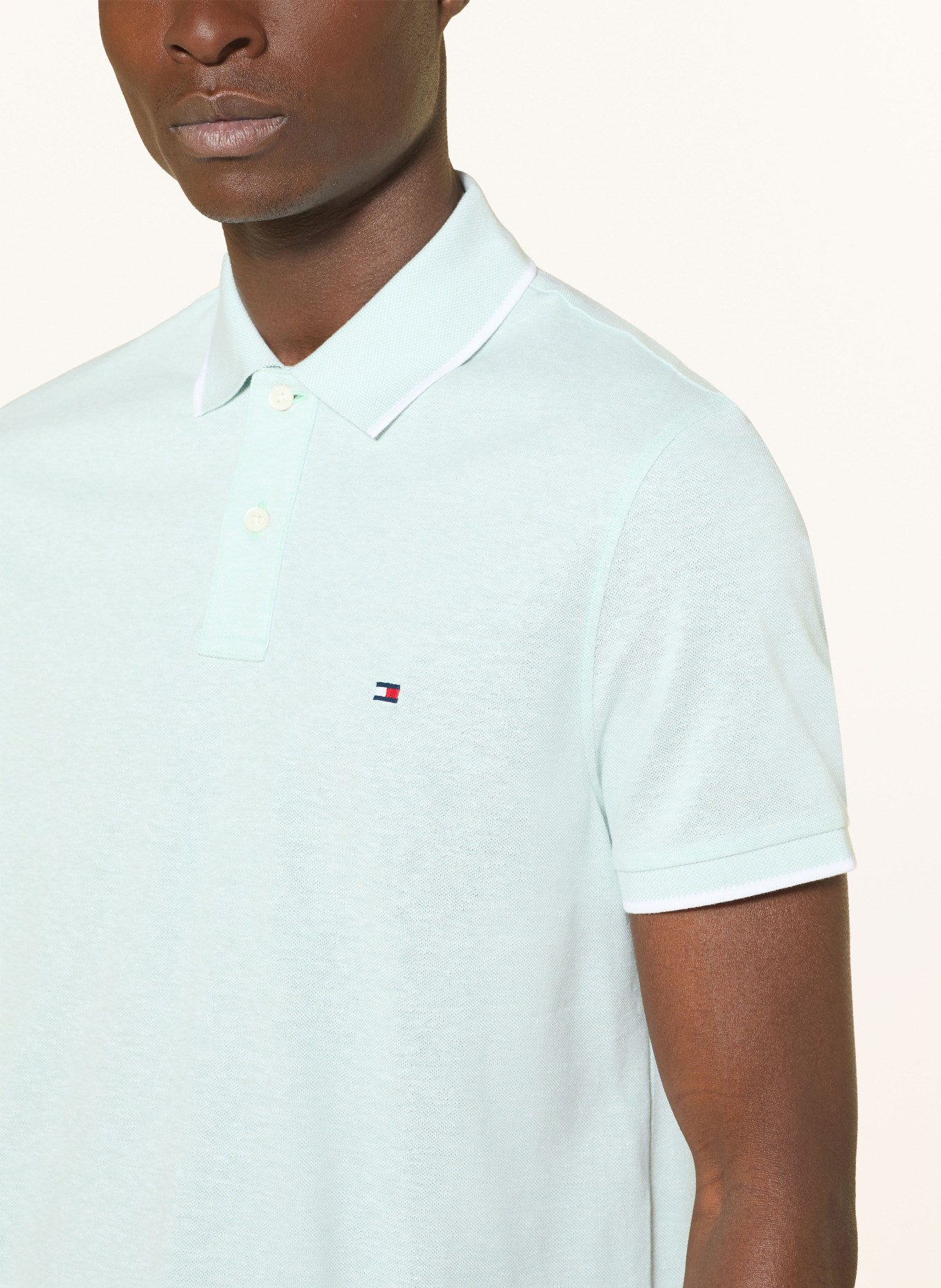 TOMMY HILFIGER Piqué polo shirt: MINT