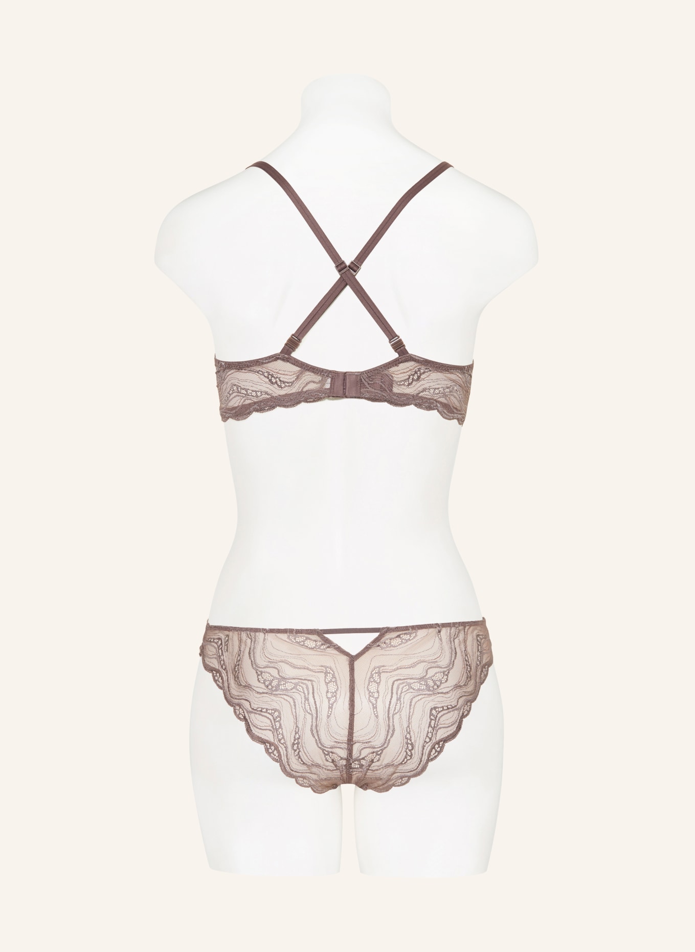 Calvin Klein Biustonosz usztywniany SENSUAL STRETCH LOVE: SZAROBRĄZOWY