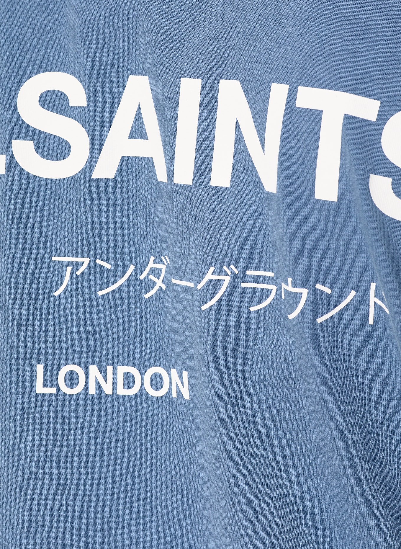 ALLSAINTS T-shirt UNDERGROUND: BLAUW / WIT